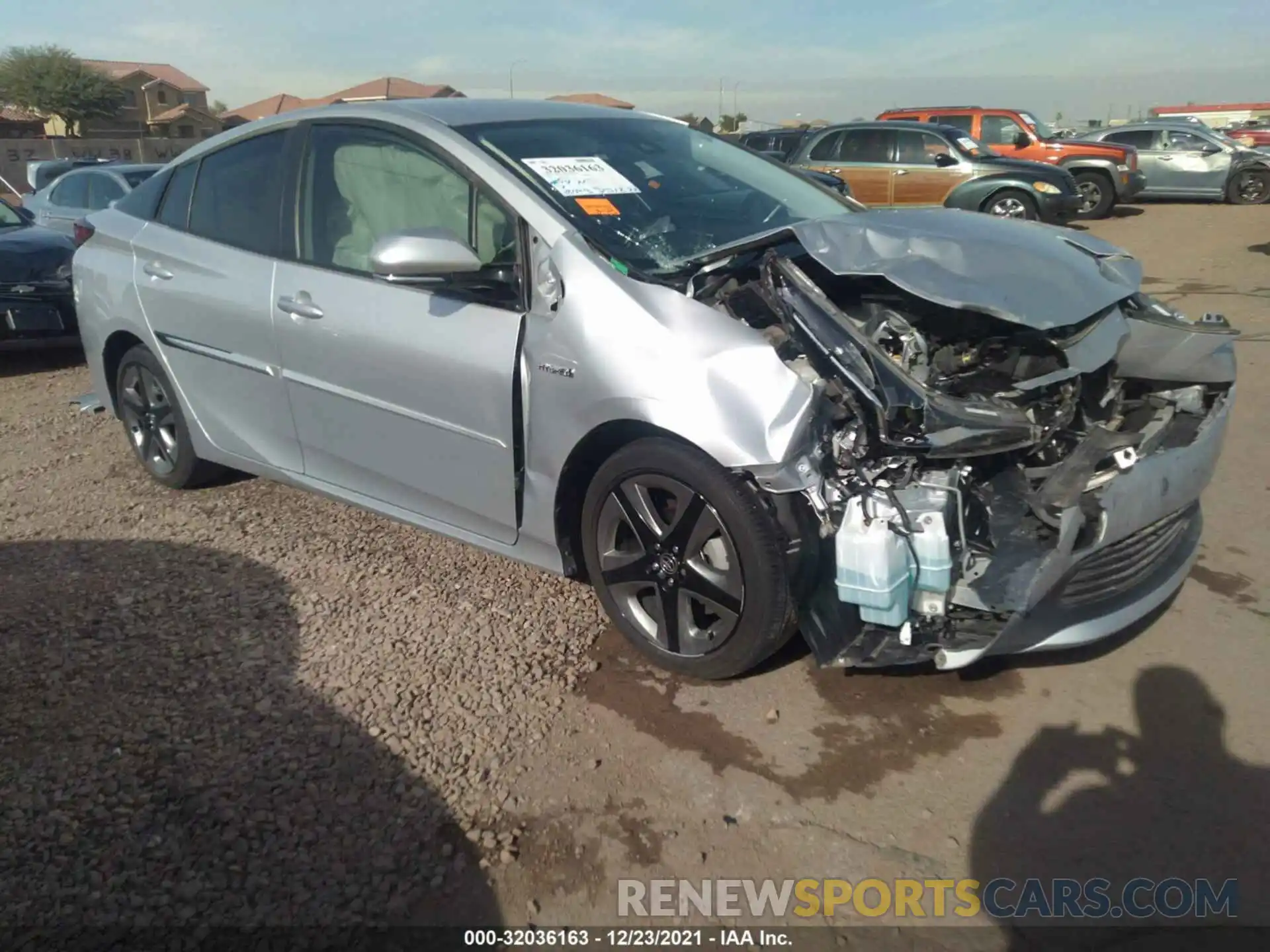 1 Photograph of a damaged car JTDKARFU3K3083171 TOYOTA PRIUS 2019