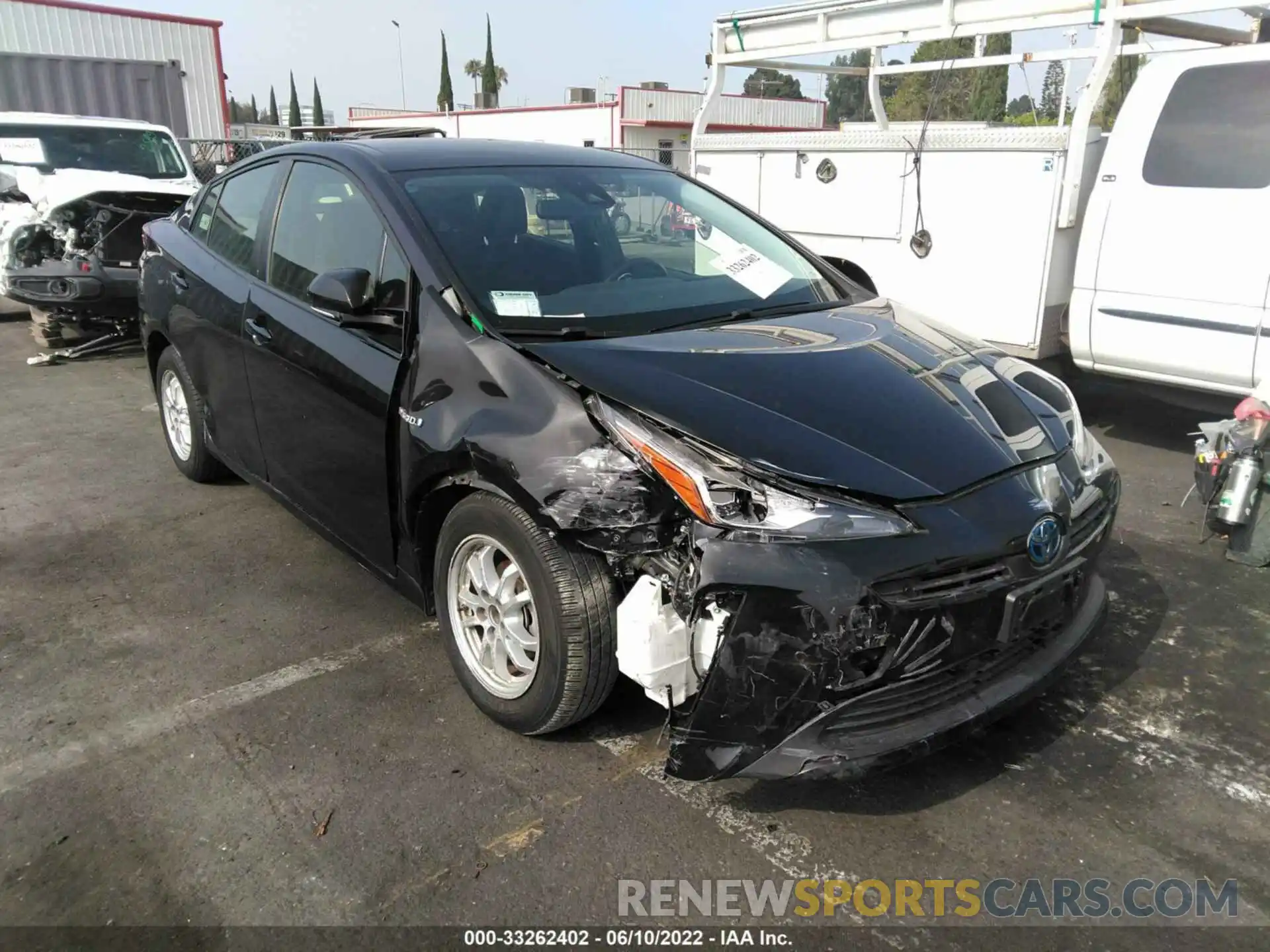 1 Photograph of a damaged car JTDKARFU3K3084739 TOYOTA PRIUS 2019