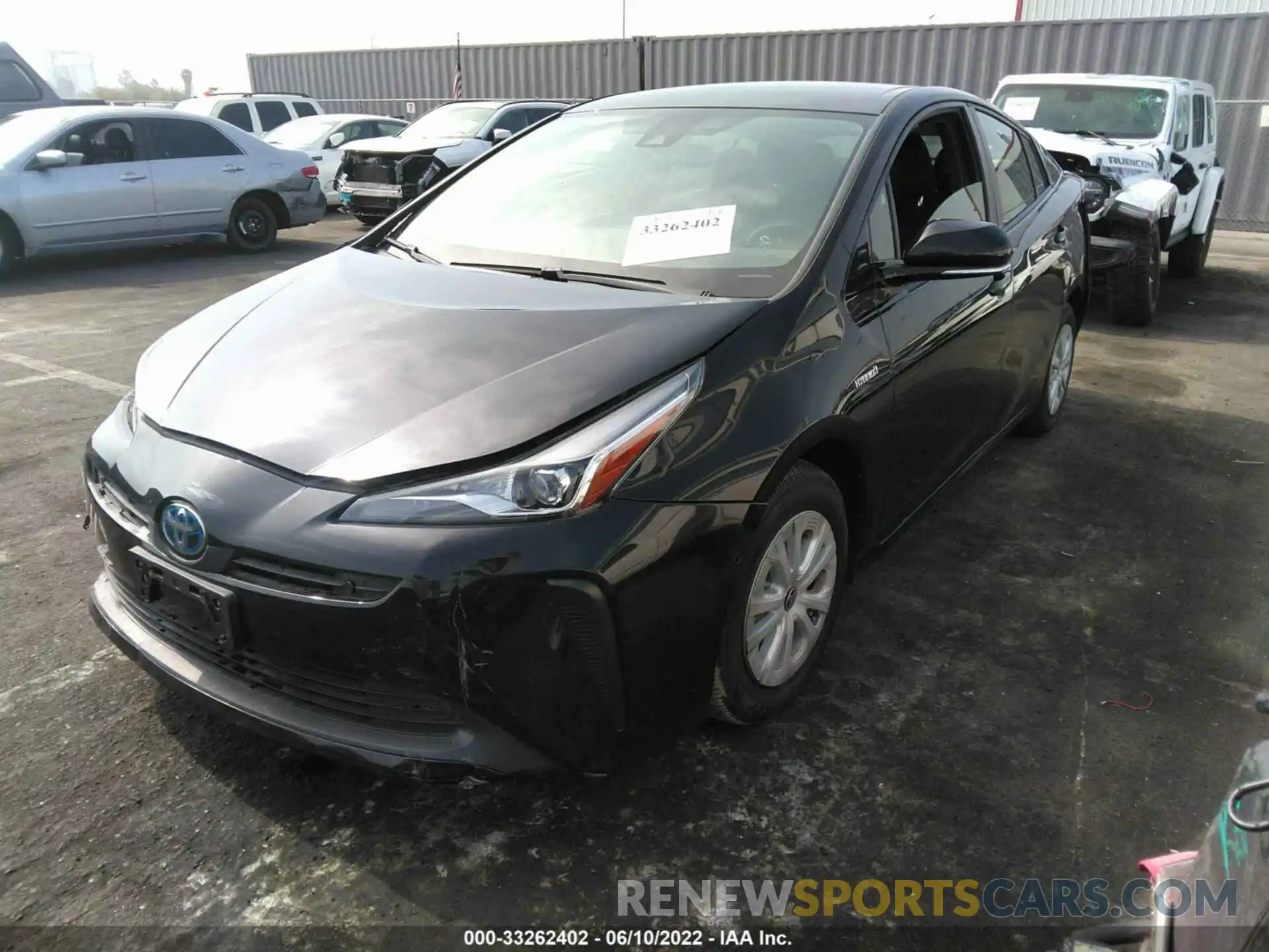 2 Photograph of a damaged car JTDKARFU3K3084739 TOYOTA PRIUS 2019