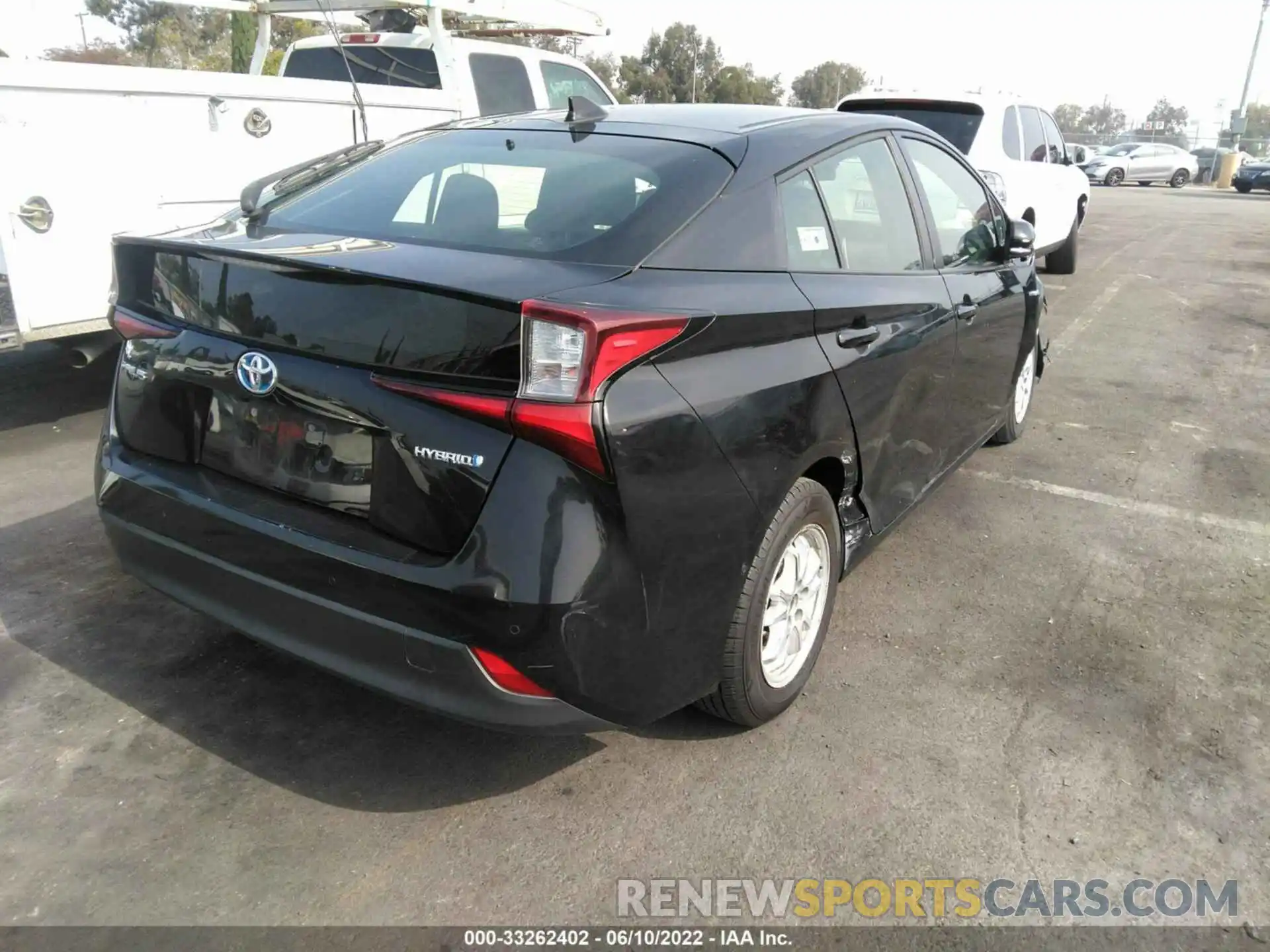 4 Photograph of a damaged car JTDKARFU3K3084739 TOYOTA PRIUS 2019