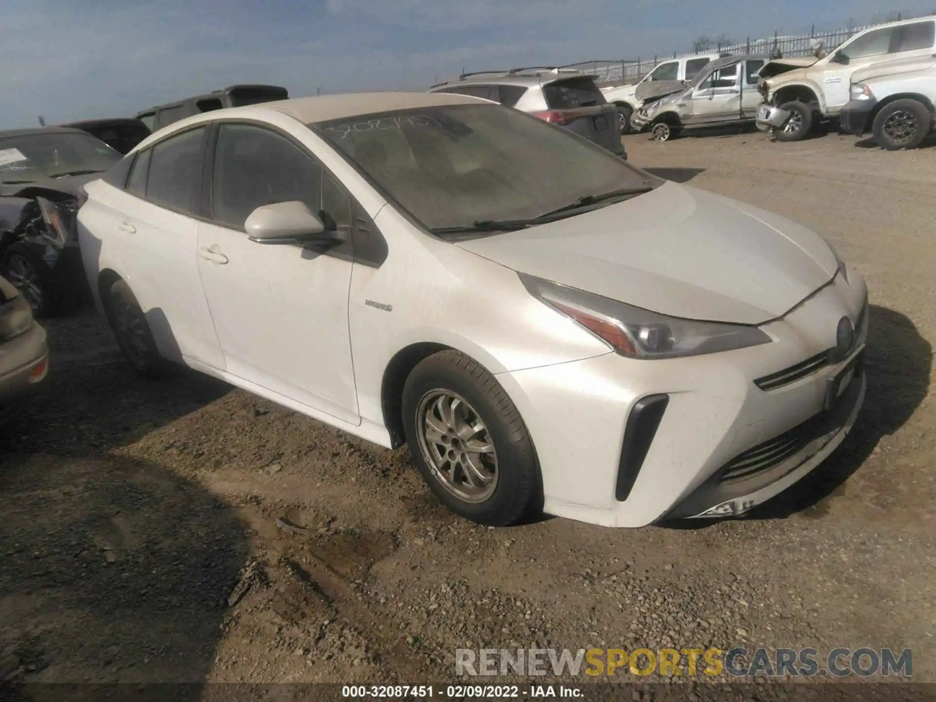 1 Photograph of a damaged car JTDKARFU3K3084921 TOYOTA PRIUS 2019