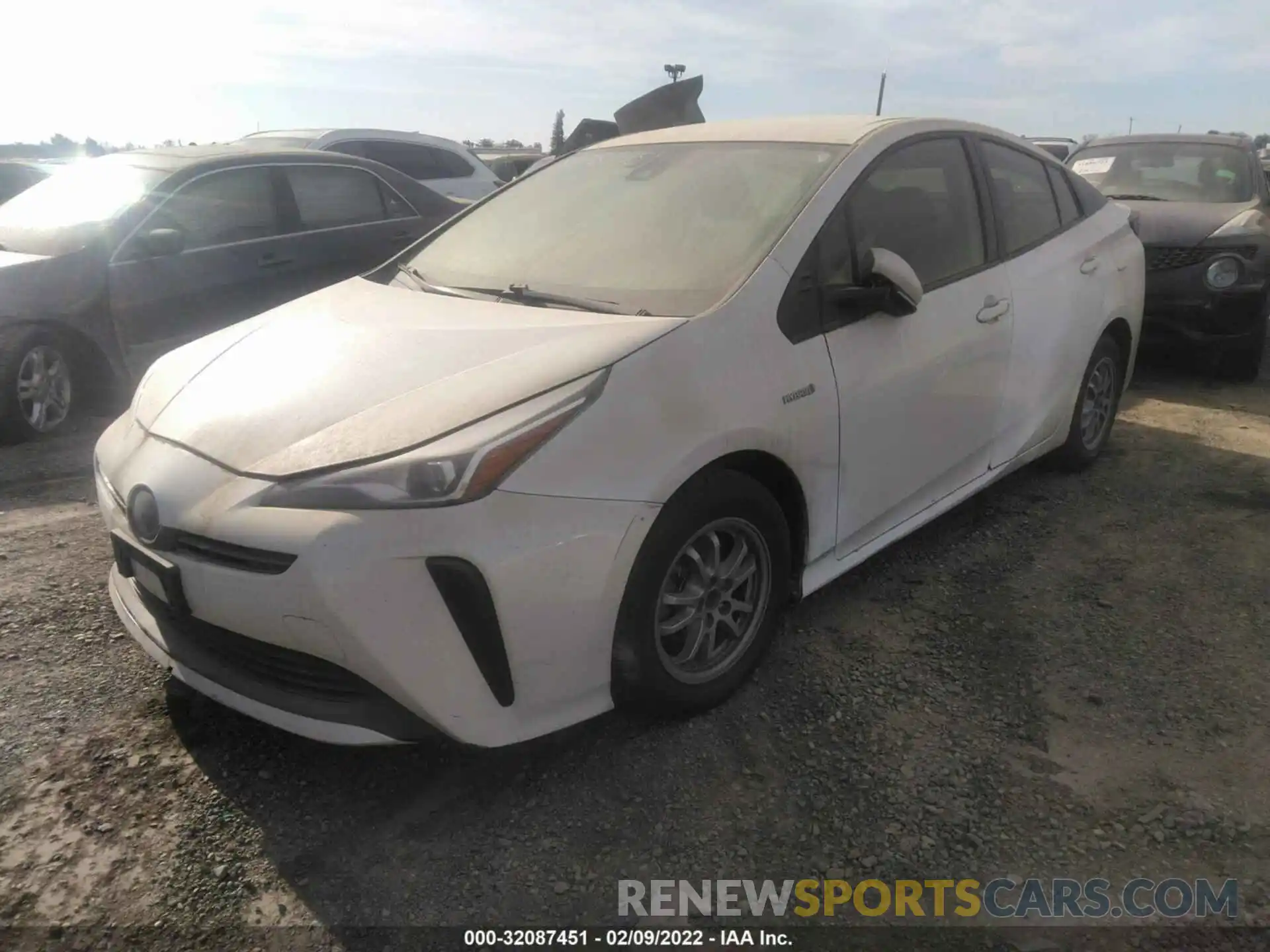 2 Photograph of a damaged car JTDKARFU3K3084921 TOYOTA PRIUS 2019