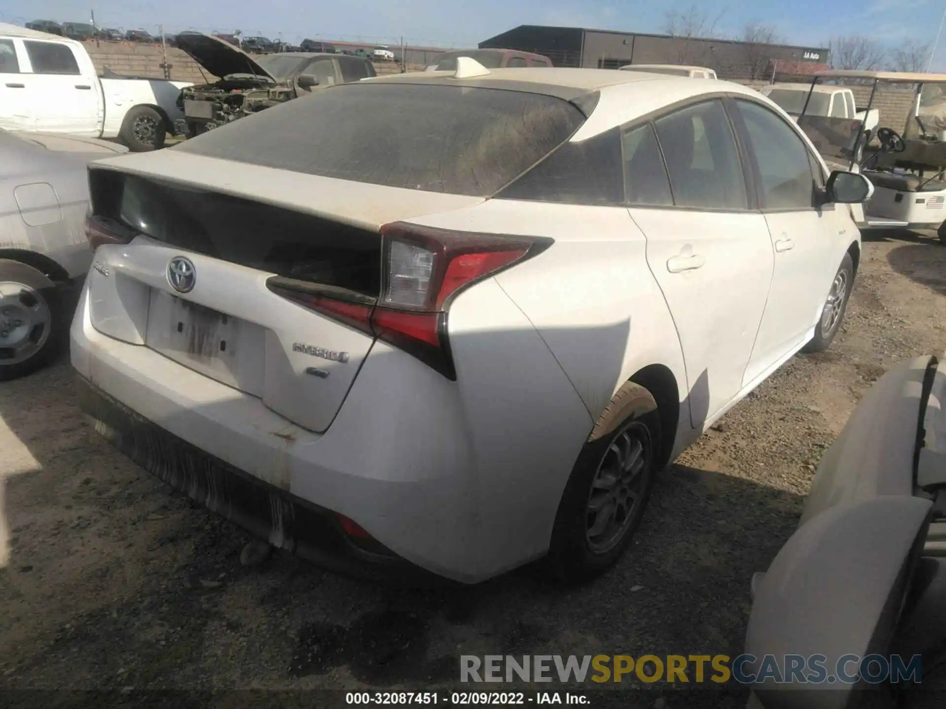 4 Photograph of a damaged car JTDKARFU3K3084921 TOYOTA PRIUS 2019