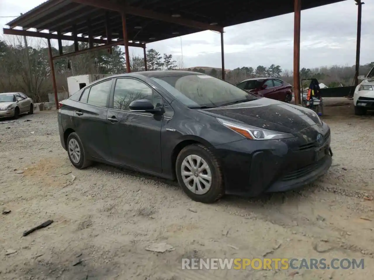 1 Photograph of a damaged car JTDKARFU3K3084952 TOYOTA PRIUS 2019