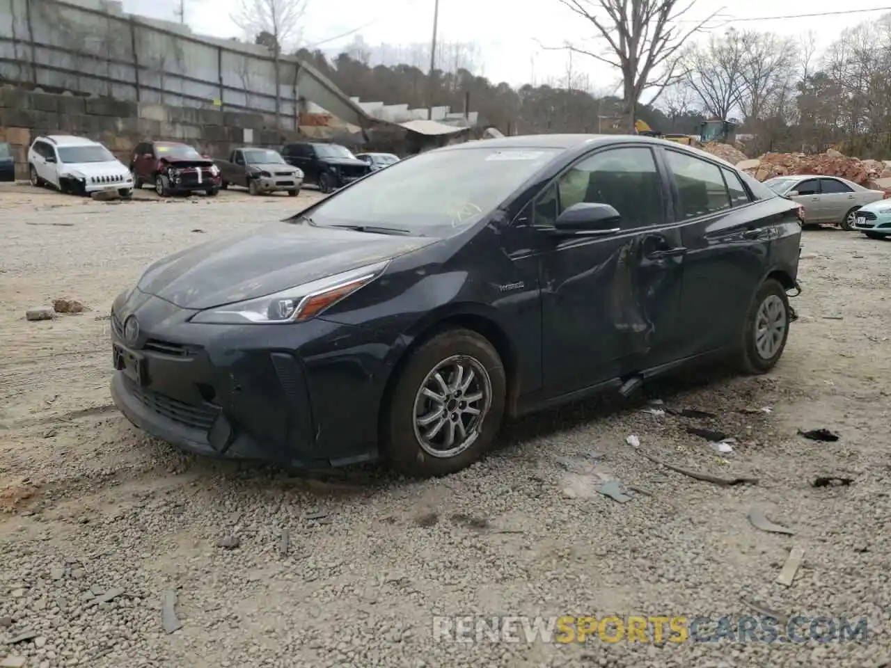 2 Photograph of a damaged car JTDKARFU3K3084952 TOYOTA PRIUS 2019