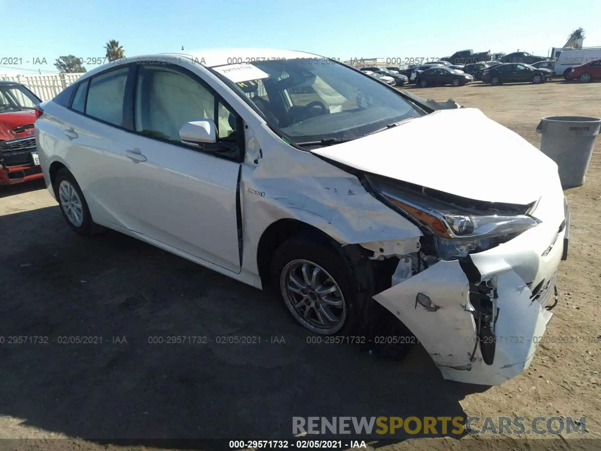 1 Photograph of a damaged car JTDKARFU3K3085406 TOYOTA PRIUS 2019