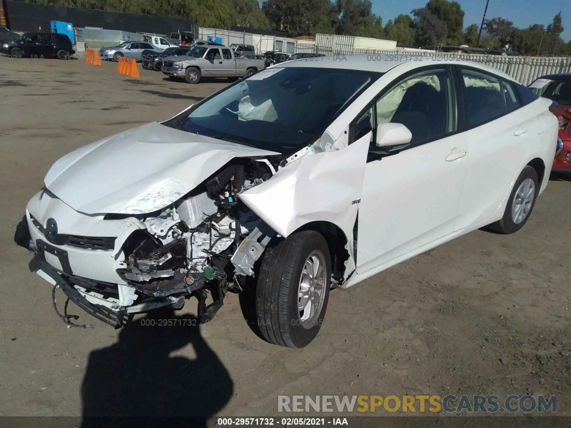 2 Photograph of a damaged car JTDKARFU3K3085406 TOYOTA PRIUS 2019