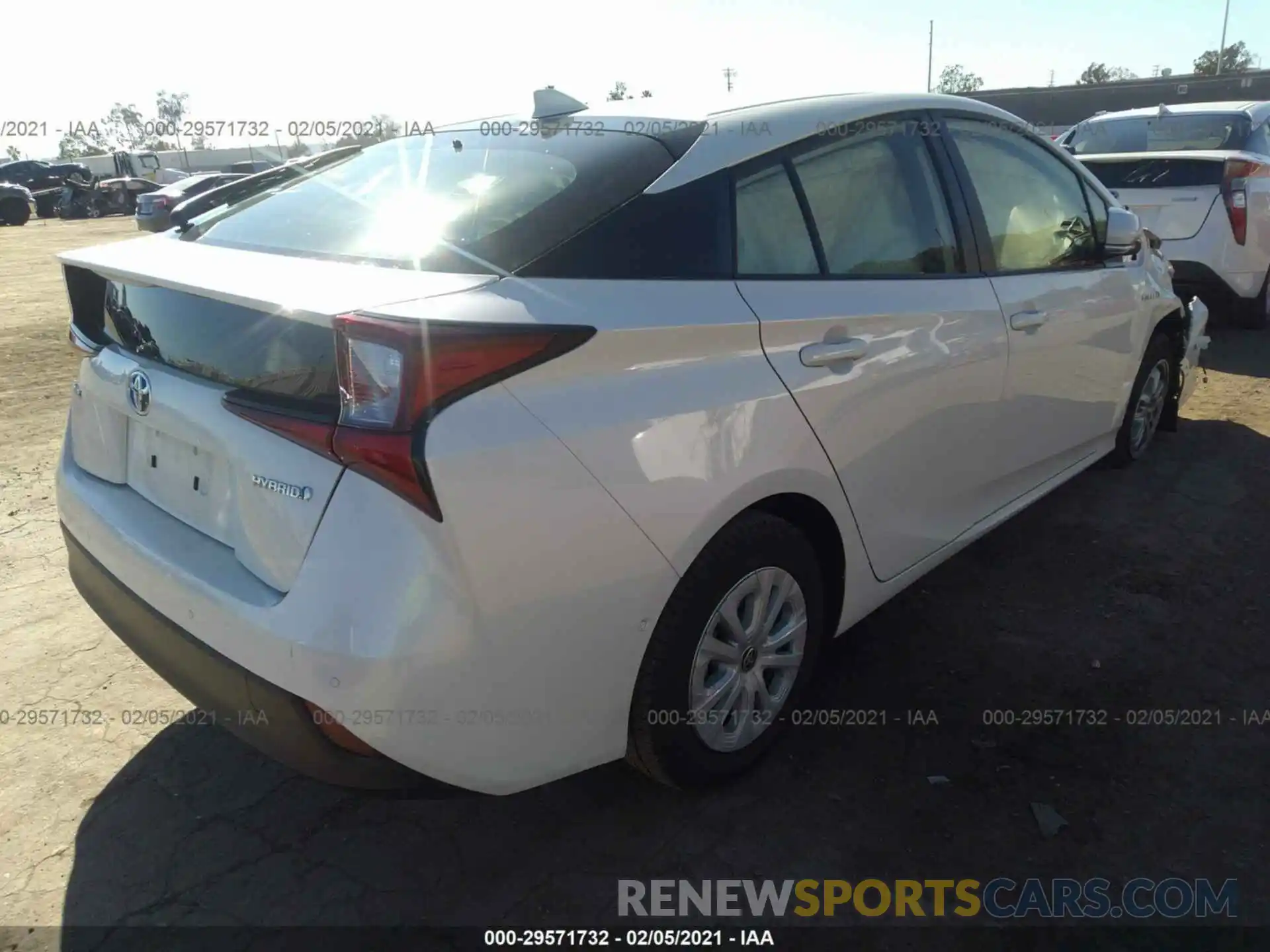 4 Photograph of a damaged car JTDKARFU3K3085406 TOYOTA PRIUS 2019