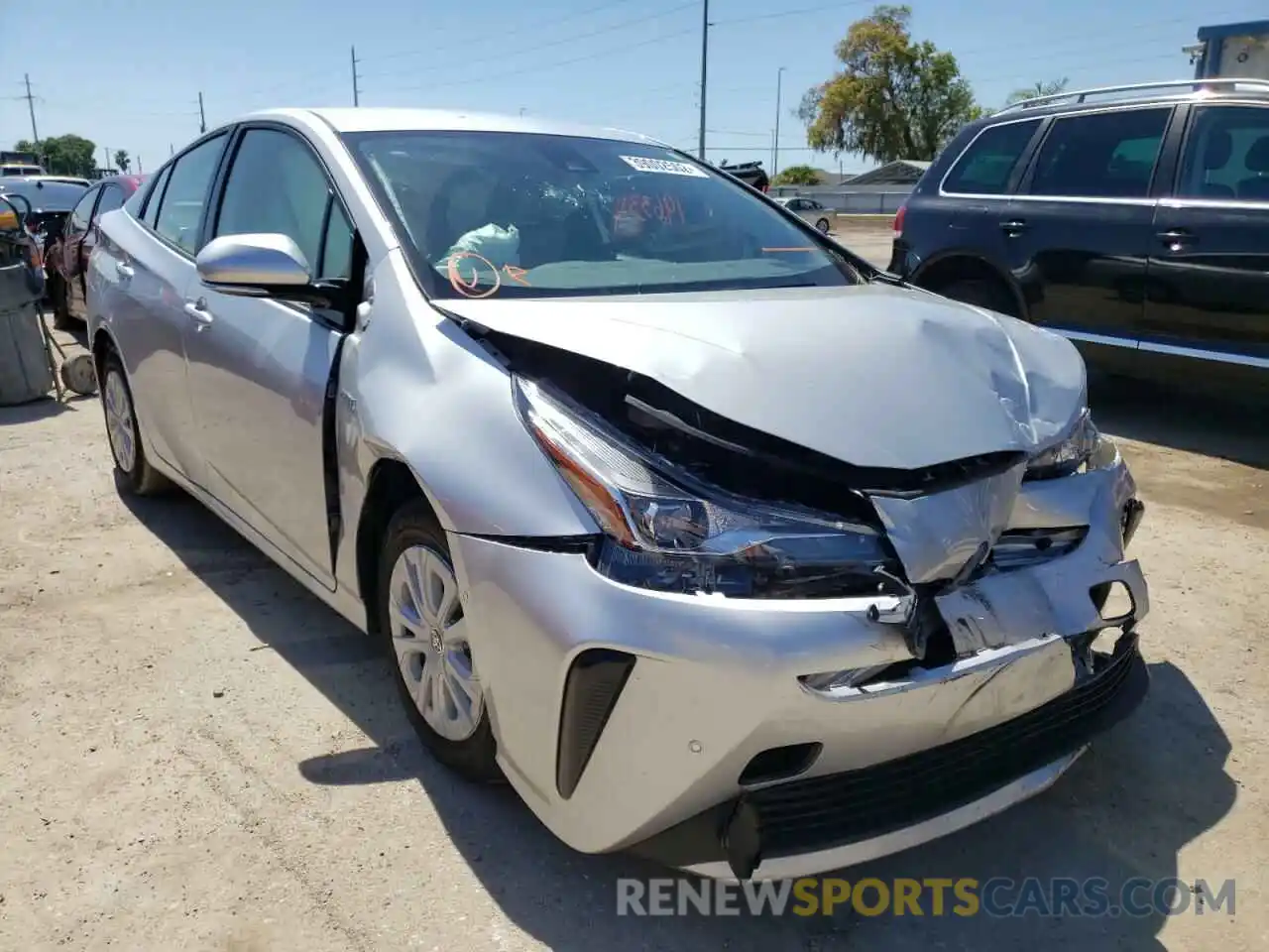 1 Photograph of a damaged car JTDKARFU3K3086250 TOYOTA PRIUS 2019