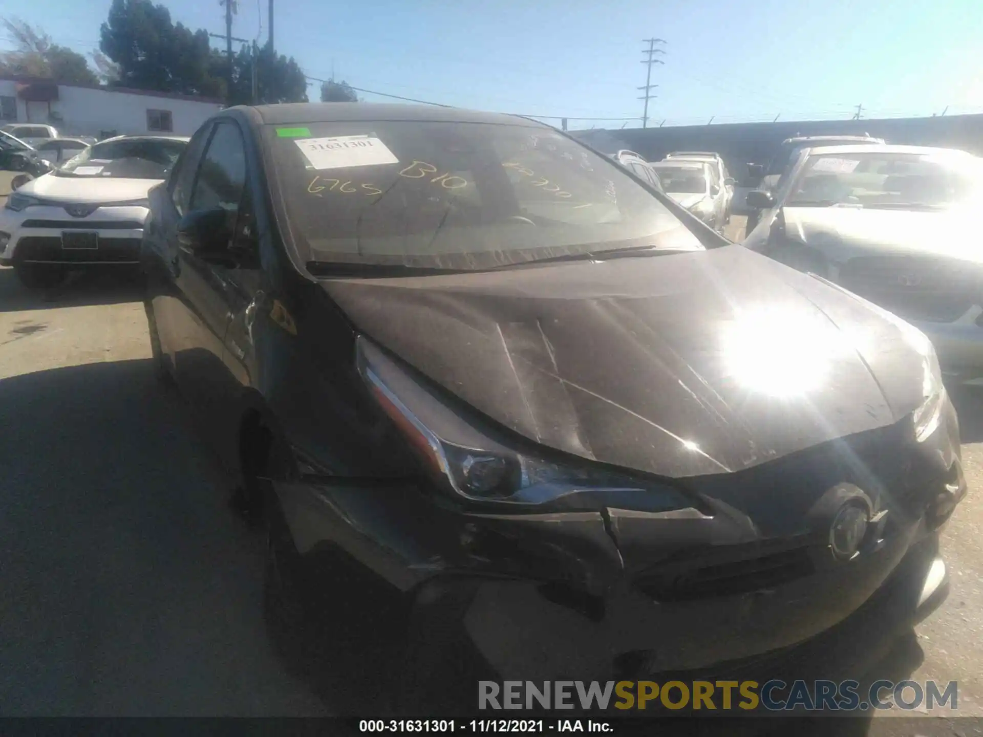 1 Photograph of a damaged car JTDKARFU3K3086765 TOYOTA PRIUS 2019