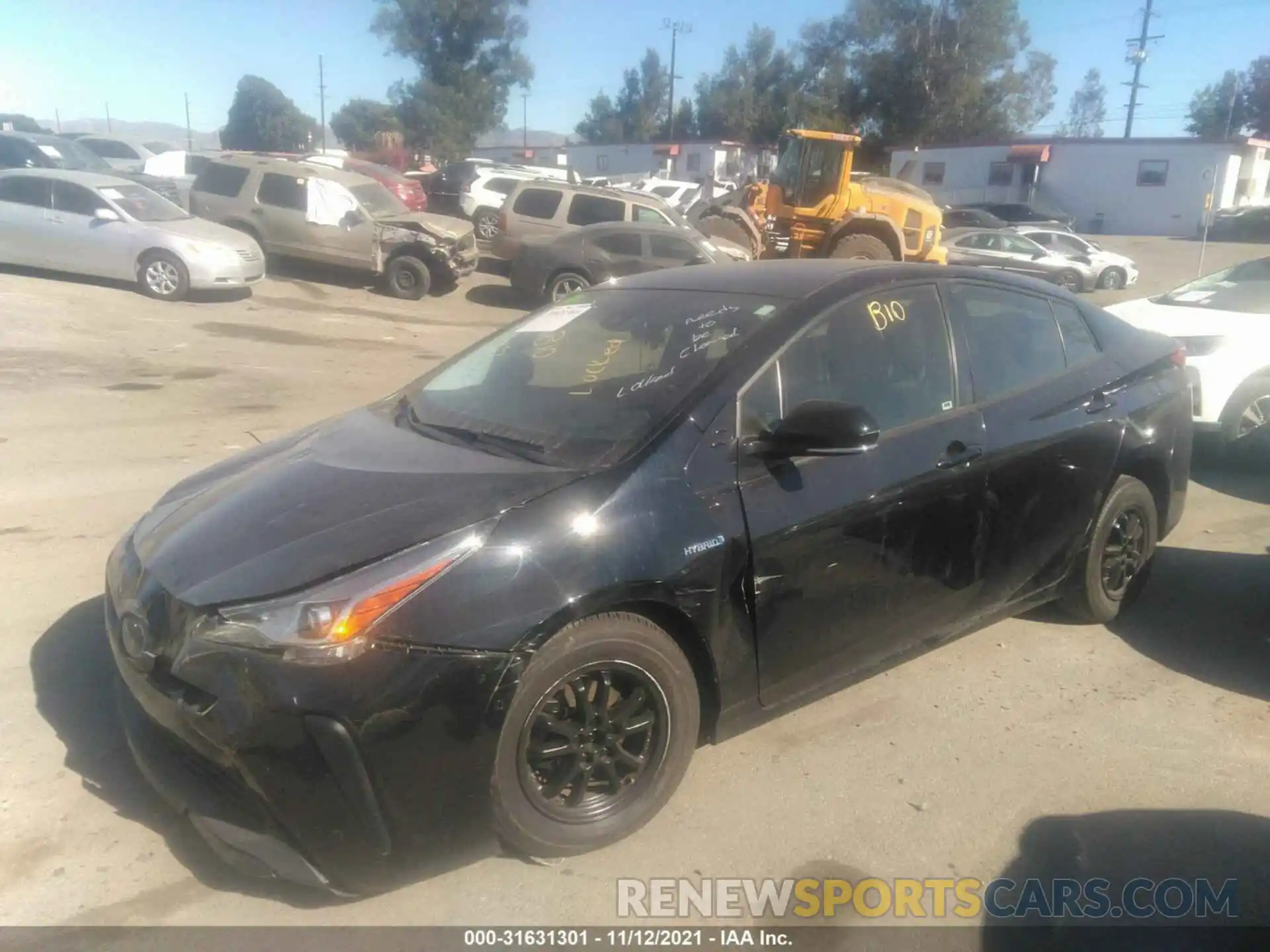 2 Photograph of a damaged car JTDKARFU3K3086765 TOYOTA PRIUS 2019