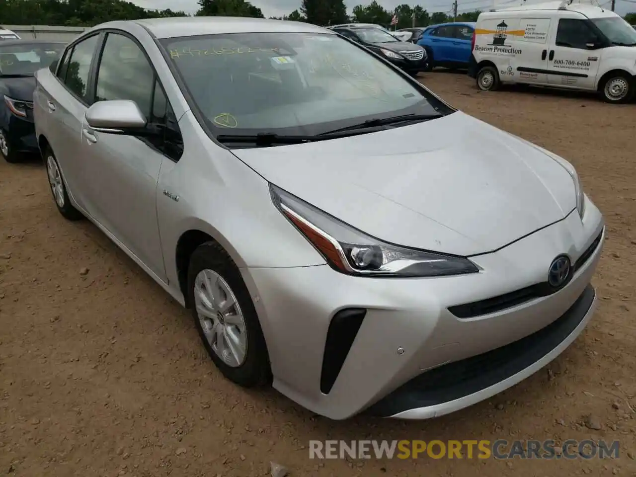 1 Photograph of a damaged car JTDKARFU3K3088595 TOYOTA PRIUS 2019