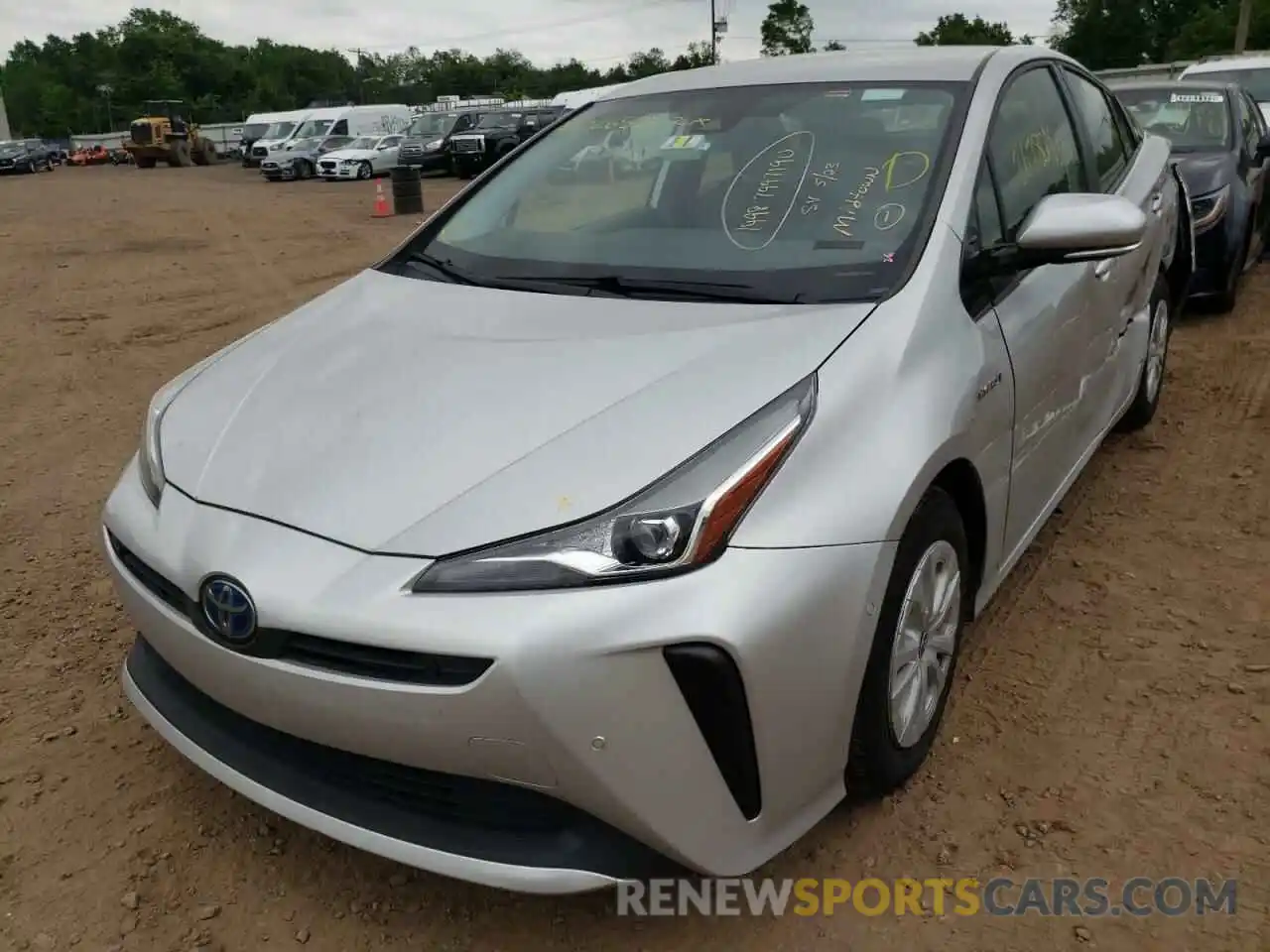 2 Photograph of a damaged car JTDKARFU3K3088595 TOYOTA PRIUS 2019