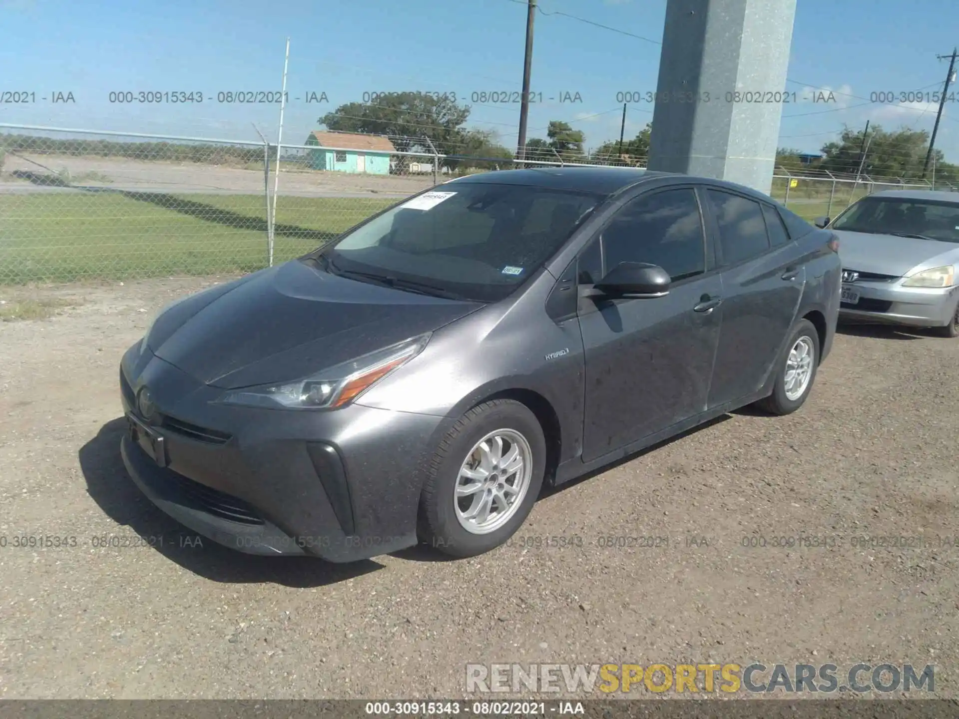 2 Photograph of a damaged car JTDKARFU3K3088855 TOYOTA PRIUS 2019