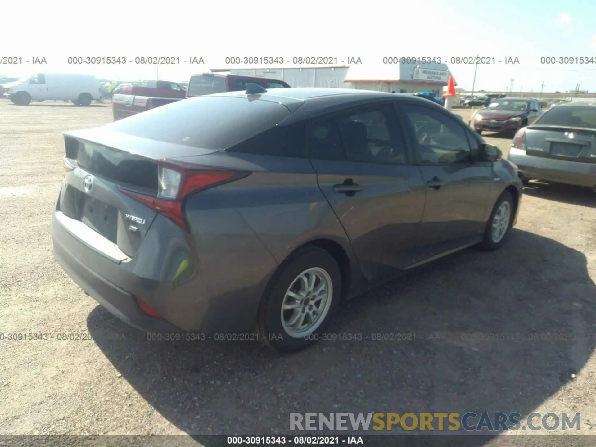 4 Photograph of a damaged car JTDKARFU3K3088855 TOYOTA PRIUS 2019