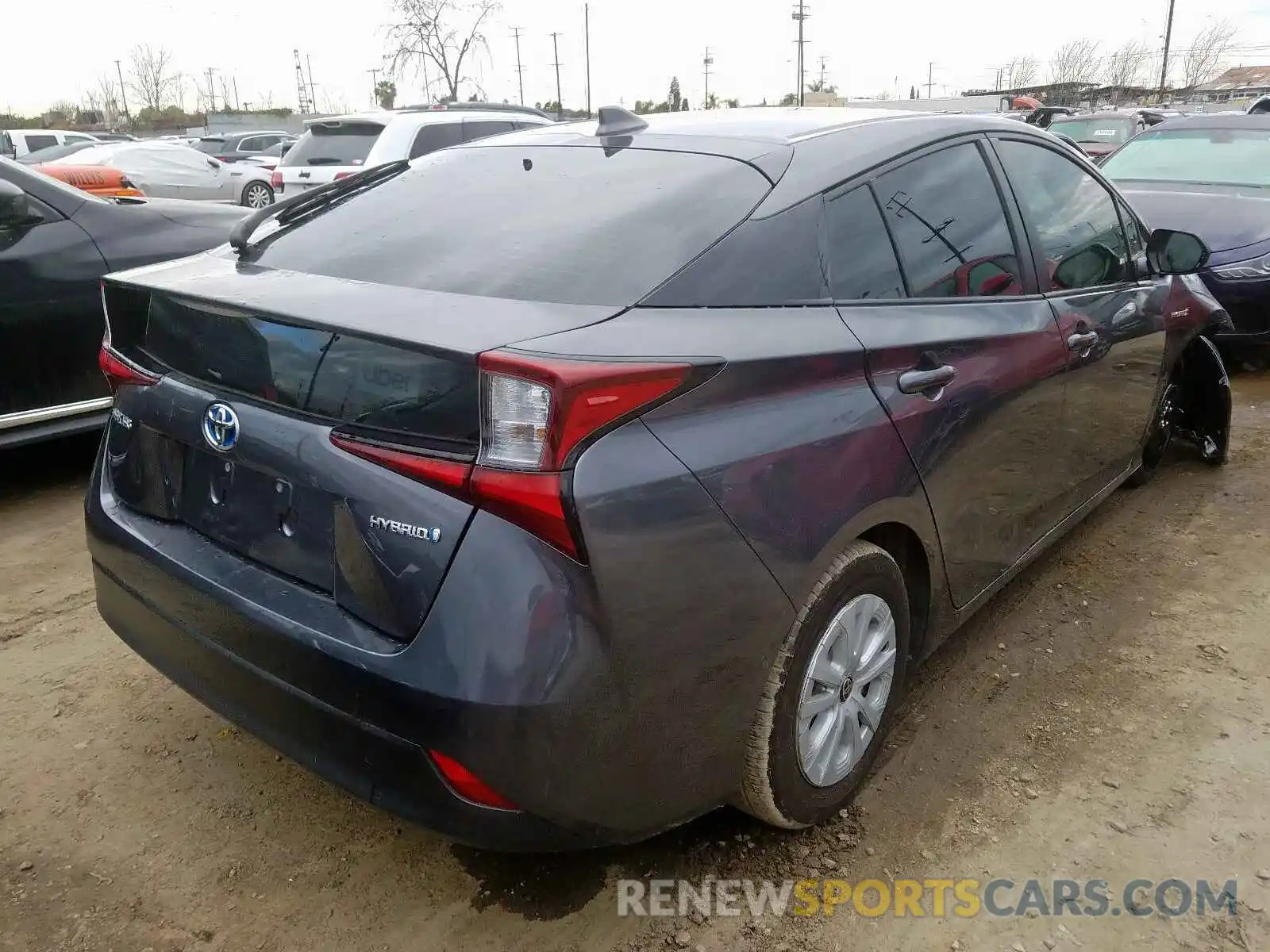 4 Photograph of a damaged car JTDKARFU3K3090198 TOYOTA PRIUS 2019