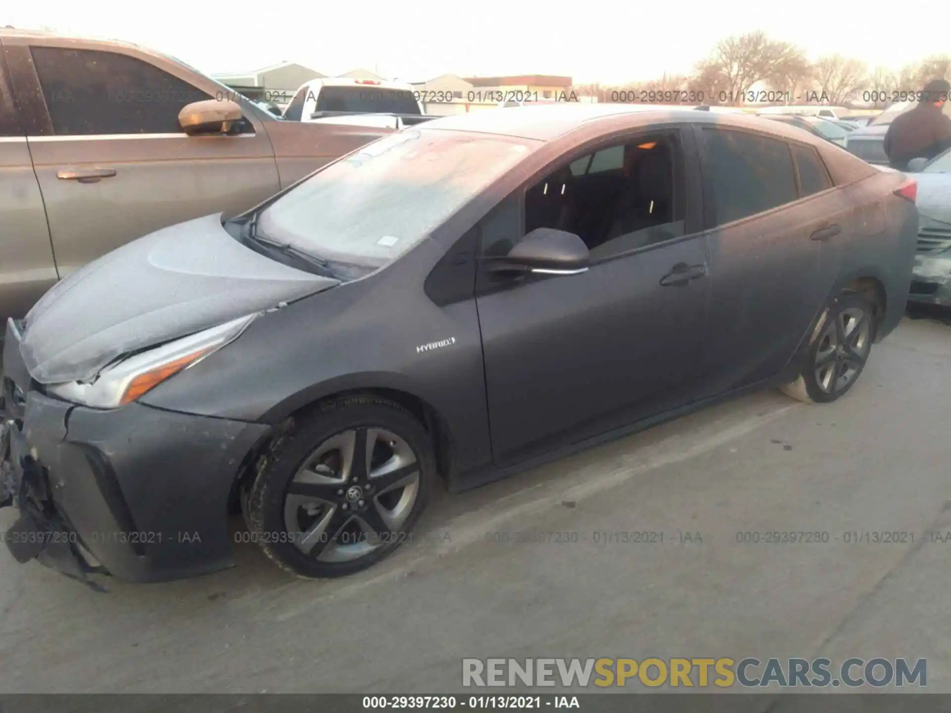 2 Photograph of a damaged car JTDKARFU3K3090301 TOYOTA PRIUS 2019