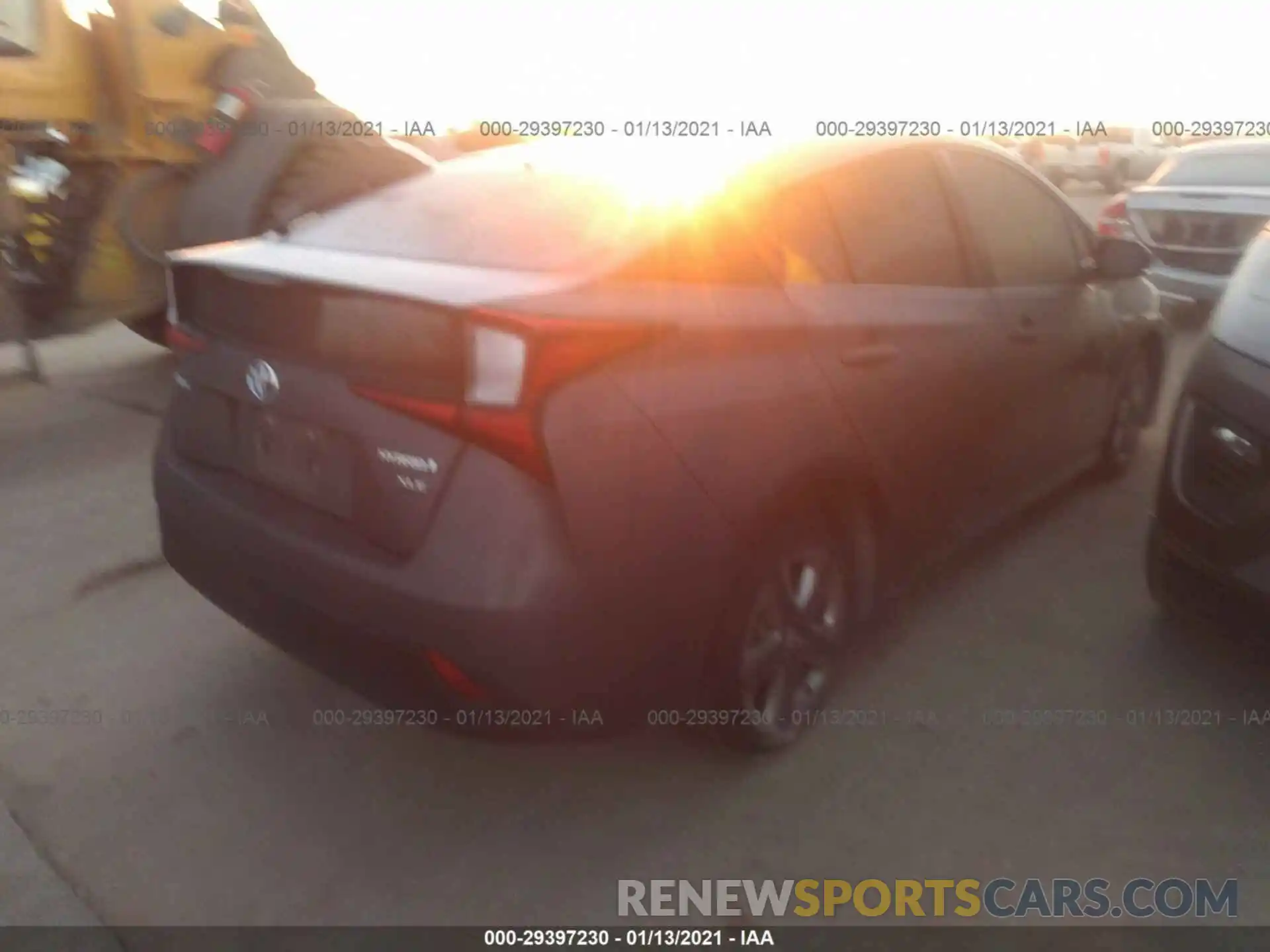 4 Photograph of a damaged car JTDKARFU3K3090301 TOYOTA PRIUS 2019