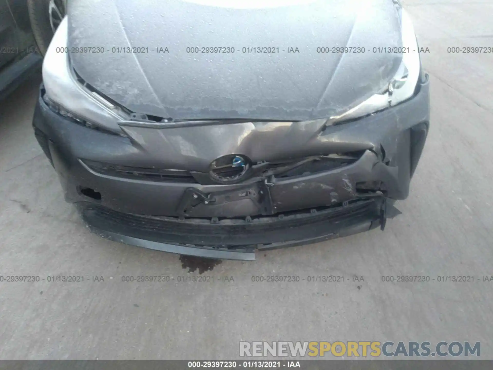 6 Photograph of a damaged car JTDKARFU3K3090301 TOYOTA PRIUS 2019