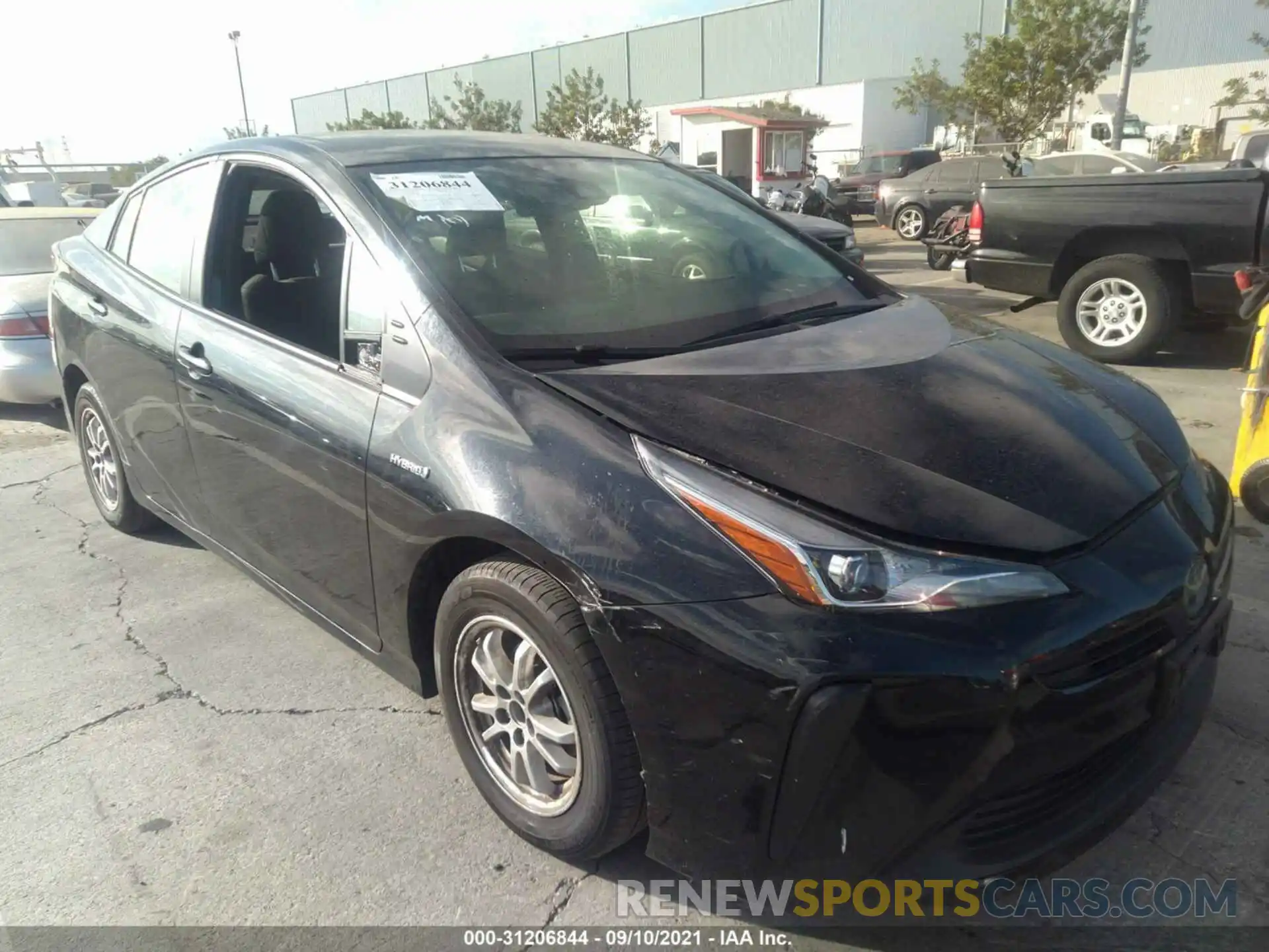 1 Photograph of a damaged car JTDKARFU3K3092677 TOYOTA PRIUS 2019