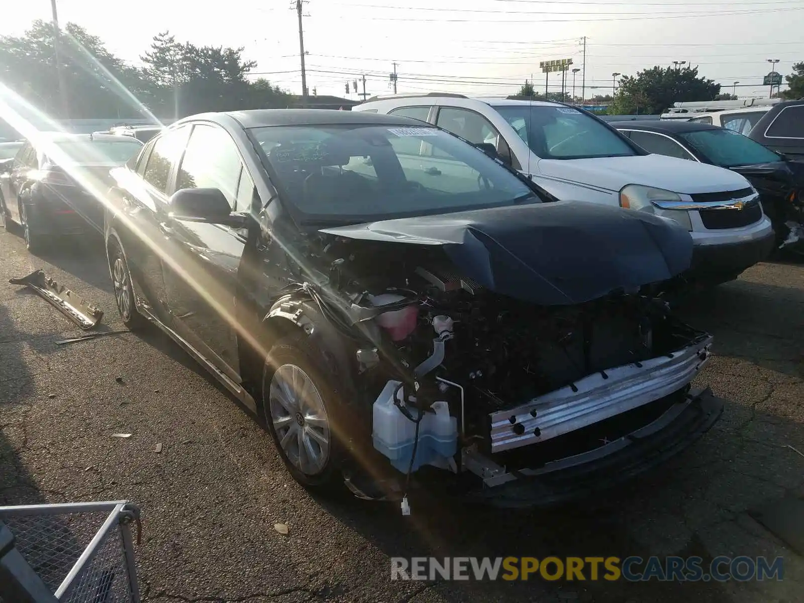 1 Photograph of a damaged car JTDKARFU3K3092775 TOYOTA PRIUS 2019