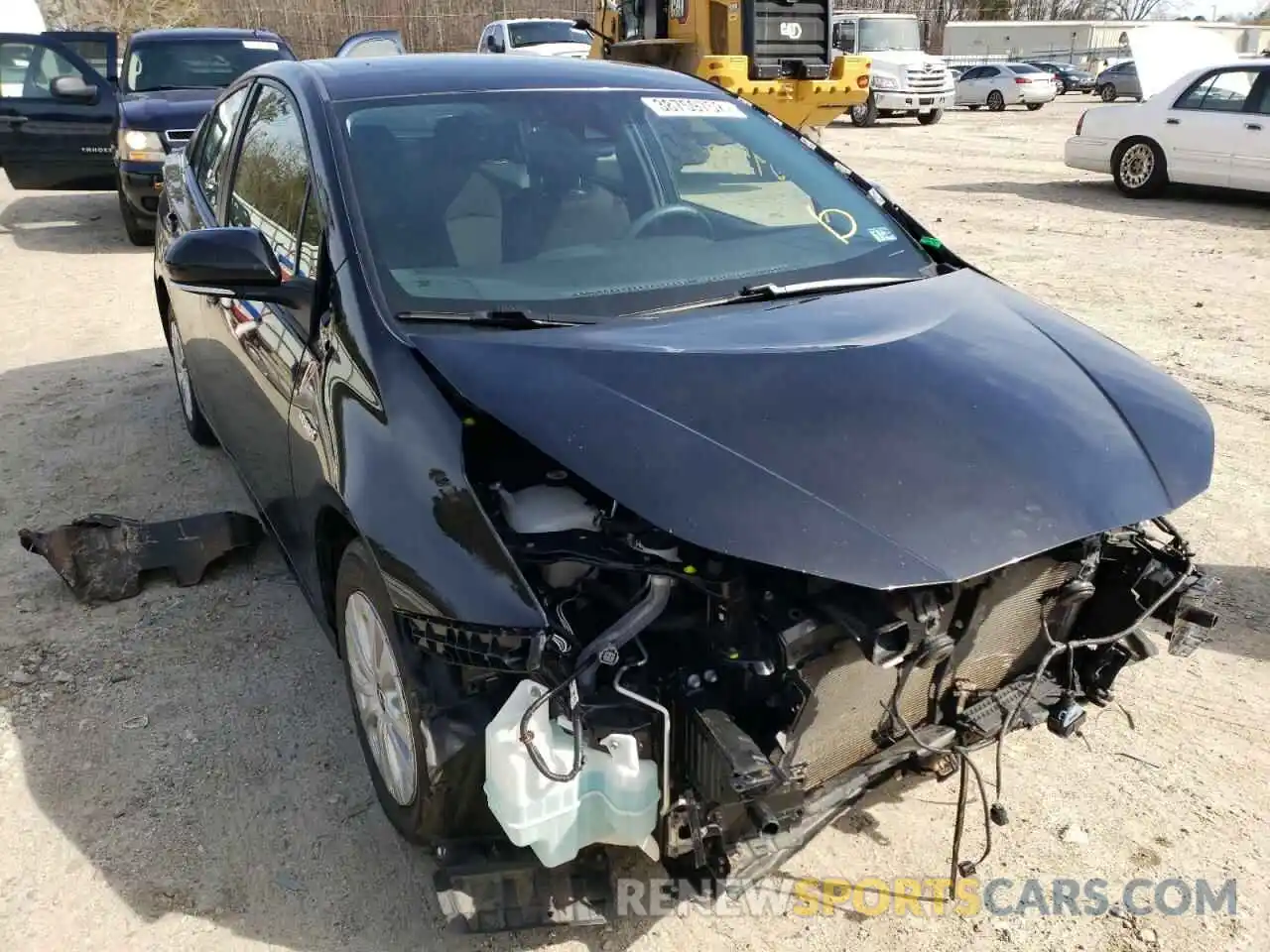 1 Photograph of a damaged car JTDKARFU3K3097328 TOYOTA PRIUS 2019