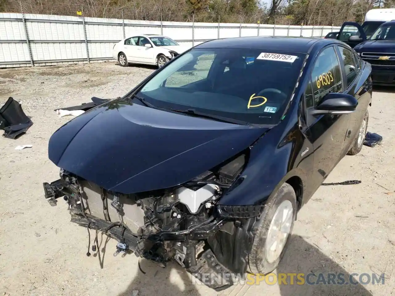 2 Photograph of a damaged car JTDKARFU3K3097328 TOYOTA PRIUS 2019