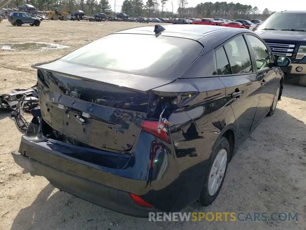 4 Photograph of a damaged car JTDKARFU3K3097328 TOYOTA PRIUS 2019