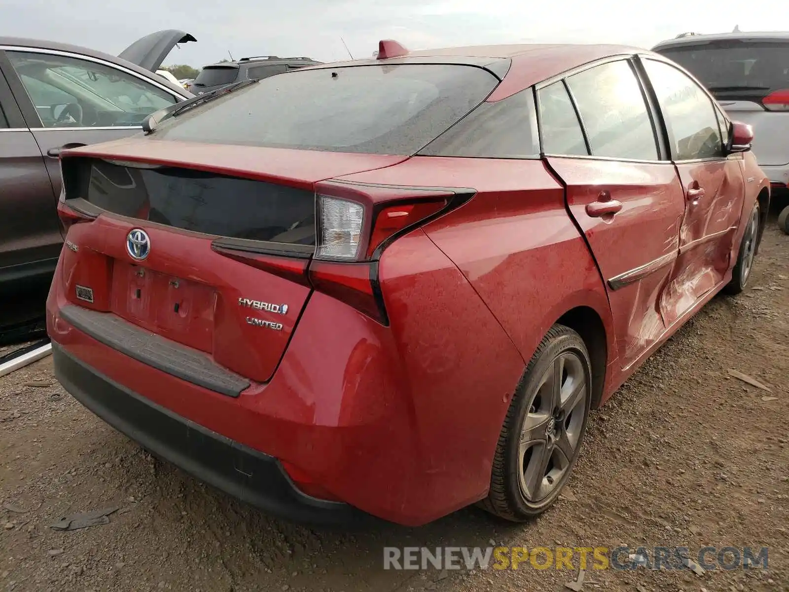 4 Photograph of a damaged car JTDKARFU3K3097541 TOYOTA PRIUS 2019