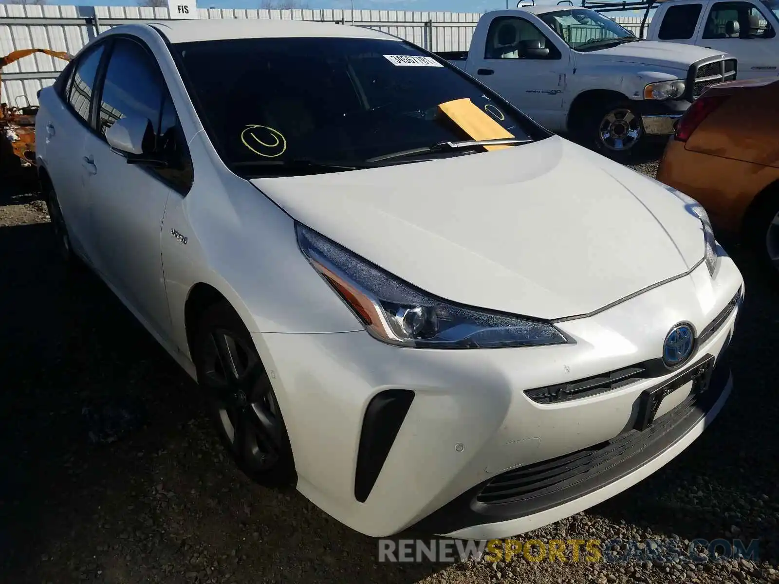 1 Photograph of a damaged car JTDKARFU3K3097569 TOYOTA PRIUS 2019