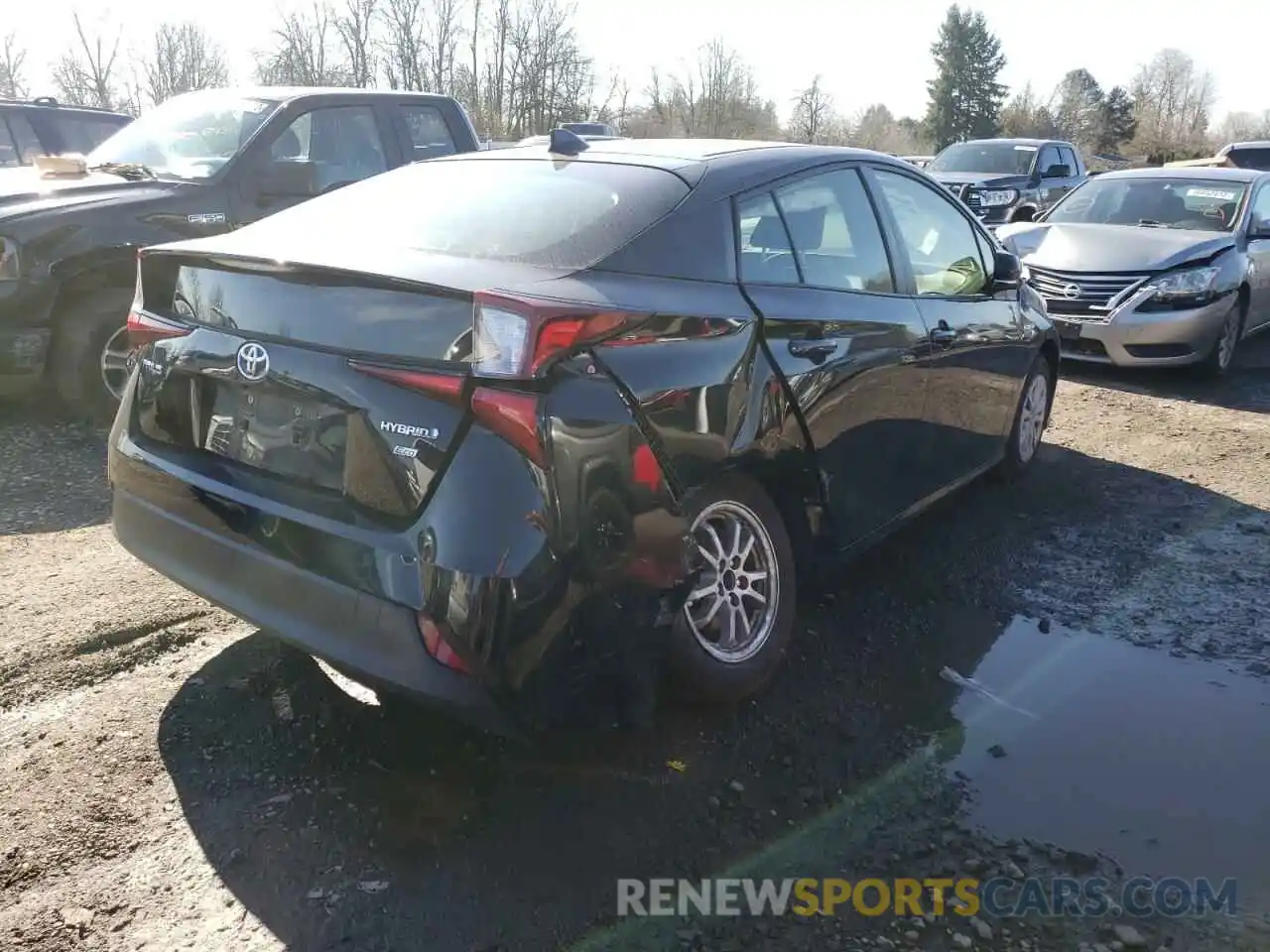 4 Photograph of a damaged car JTDKARFU3K3098236 TOYOTA PRIUS 2019