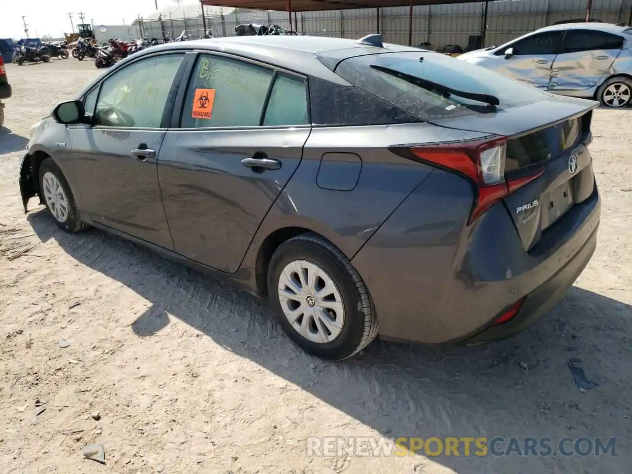 3 Фотография поврежденного автомобиля JTDKARFU3K3098382 TOYOTA PRIUS 2019