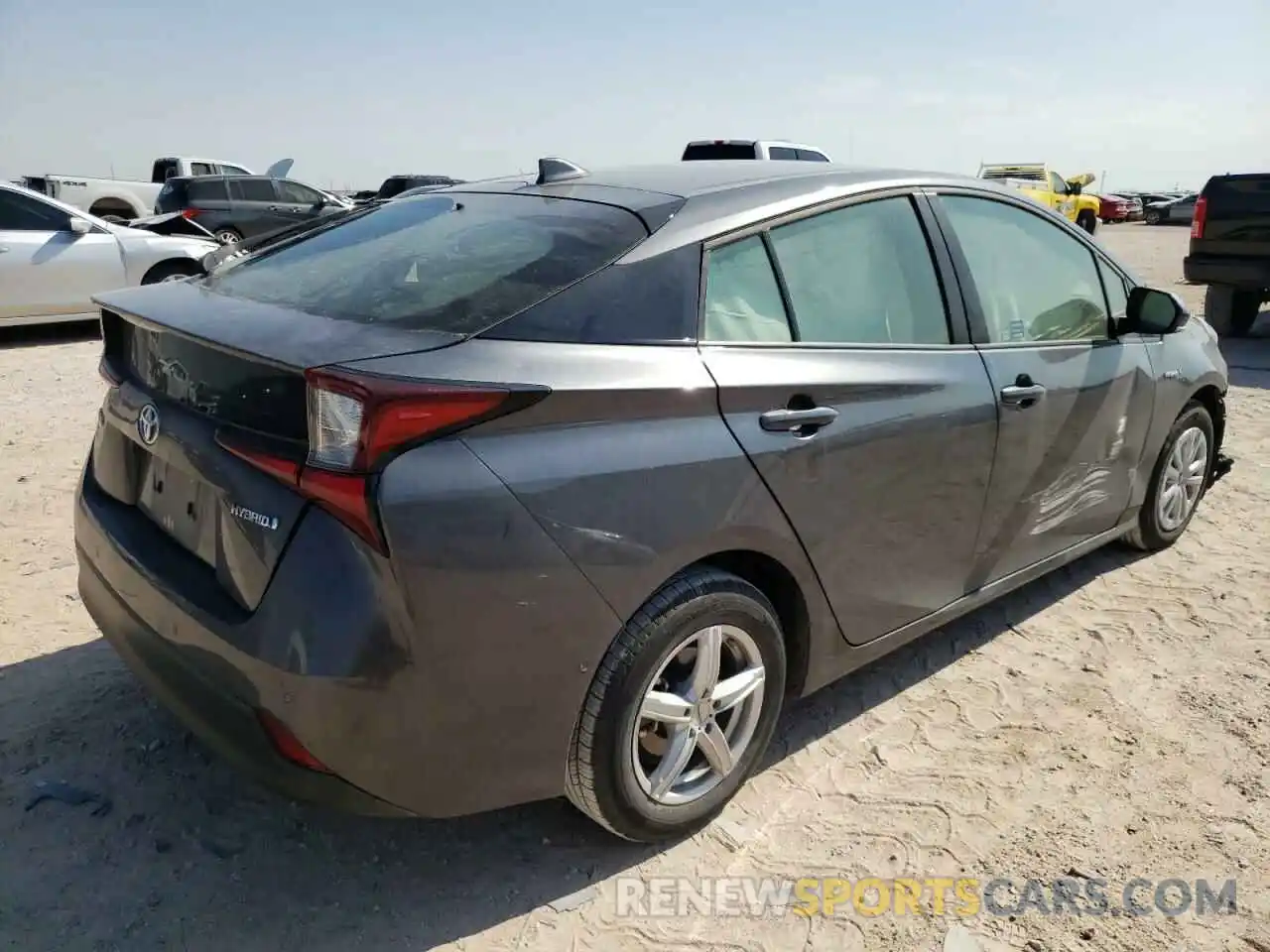 4 Фотография поврежденного автомобиля JTDKARFU3K3098382 TOYOTA PRIUS 2019