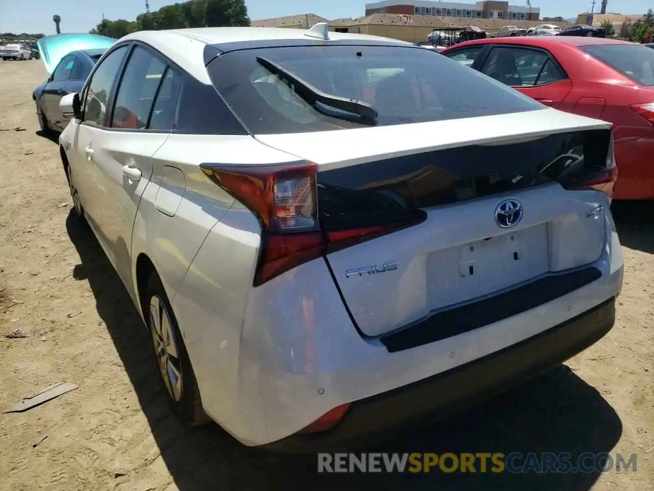 3 Photograph of a damaged car JTDKARFU3K3099046 TOYOTA PRIUS 2019