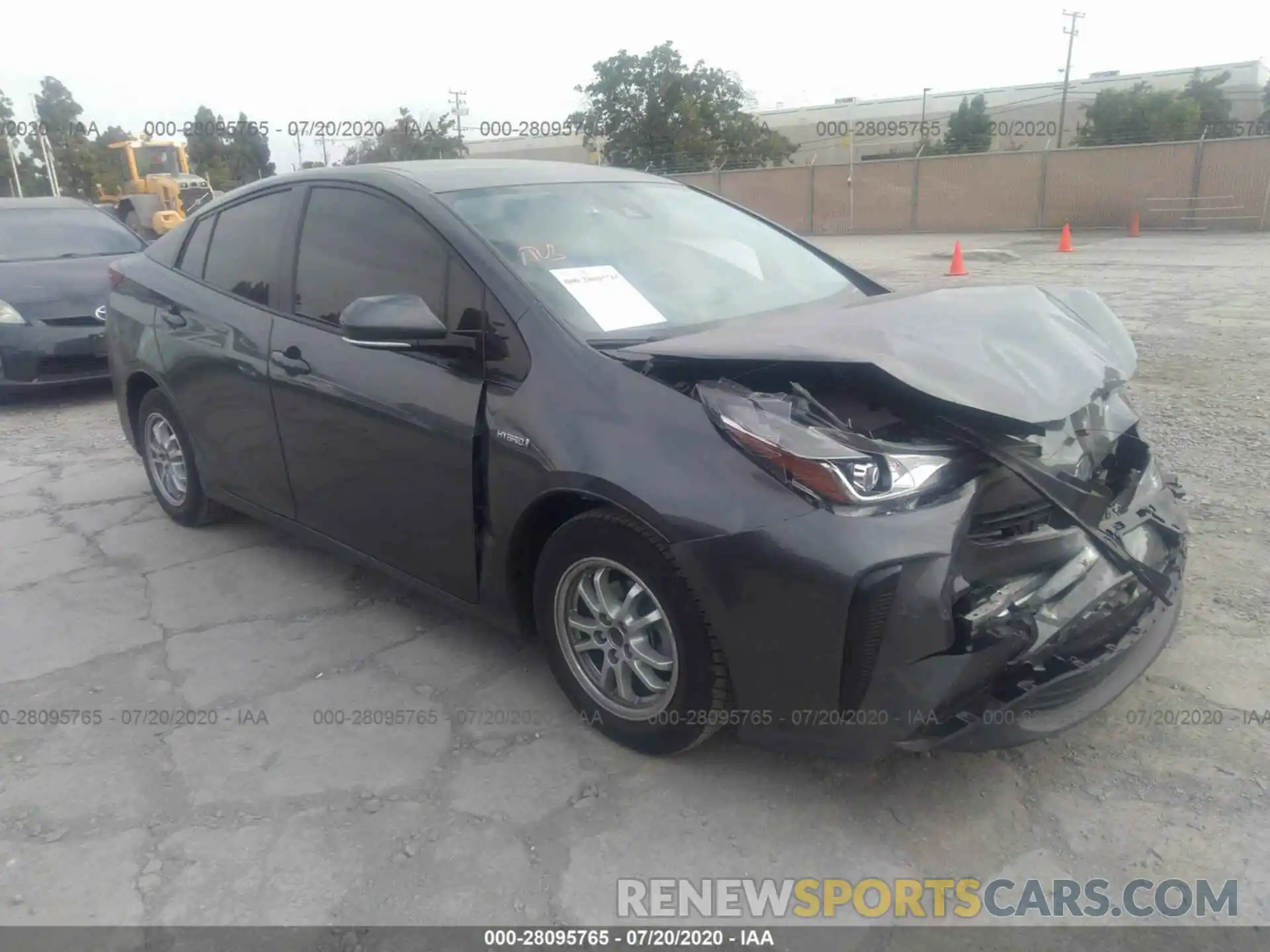 1 Photograph of a damaged car JTDKARFU3K3099256 TOYOTA PRIUS 2019