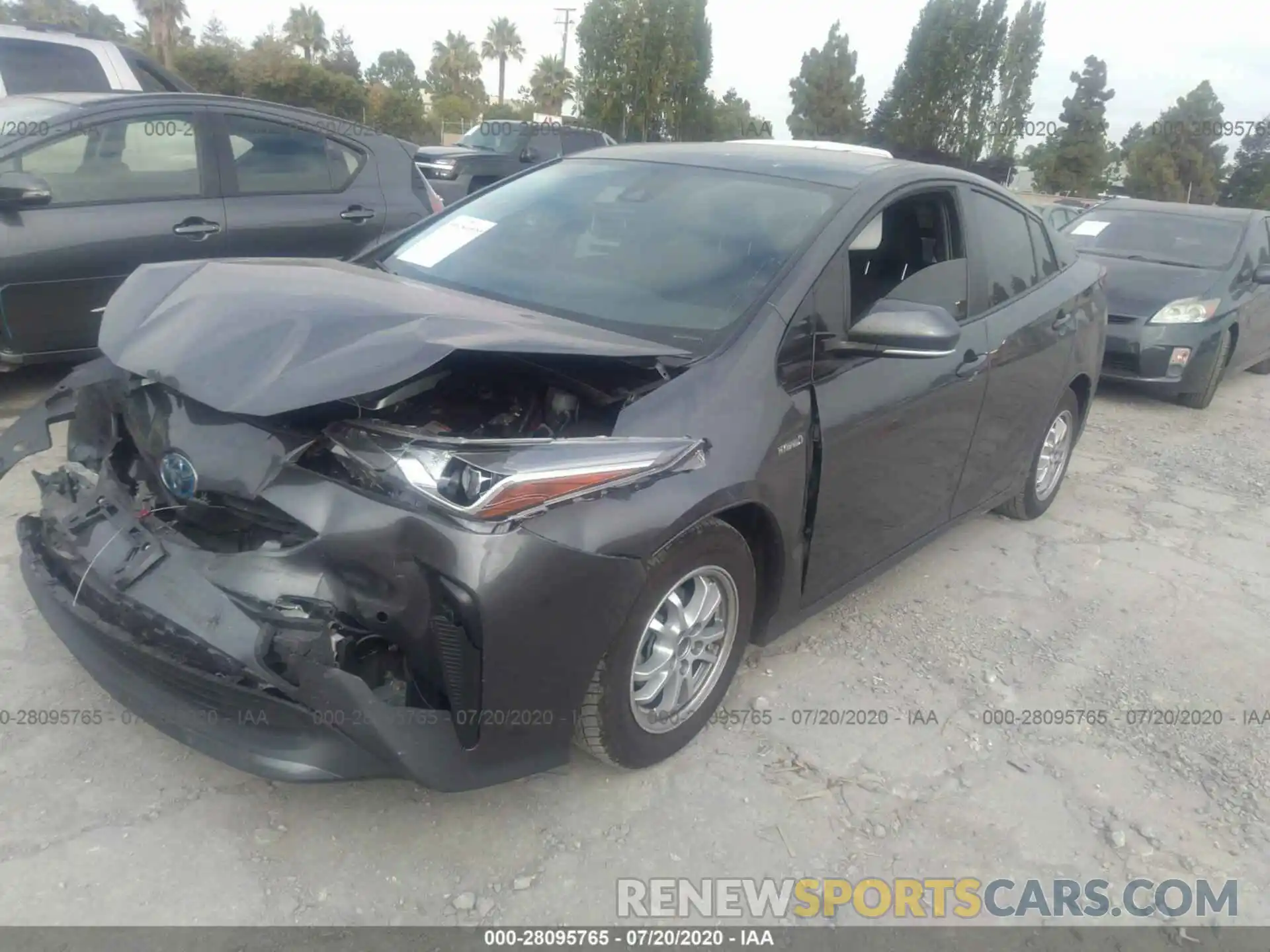 2 Photograph of a damaged car JTDKARFU3K3099256 TOYOTA PRIUS 2019