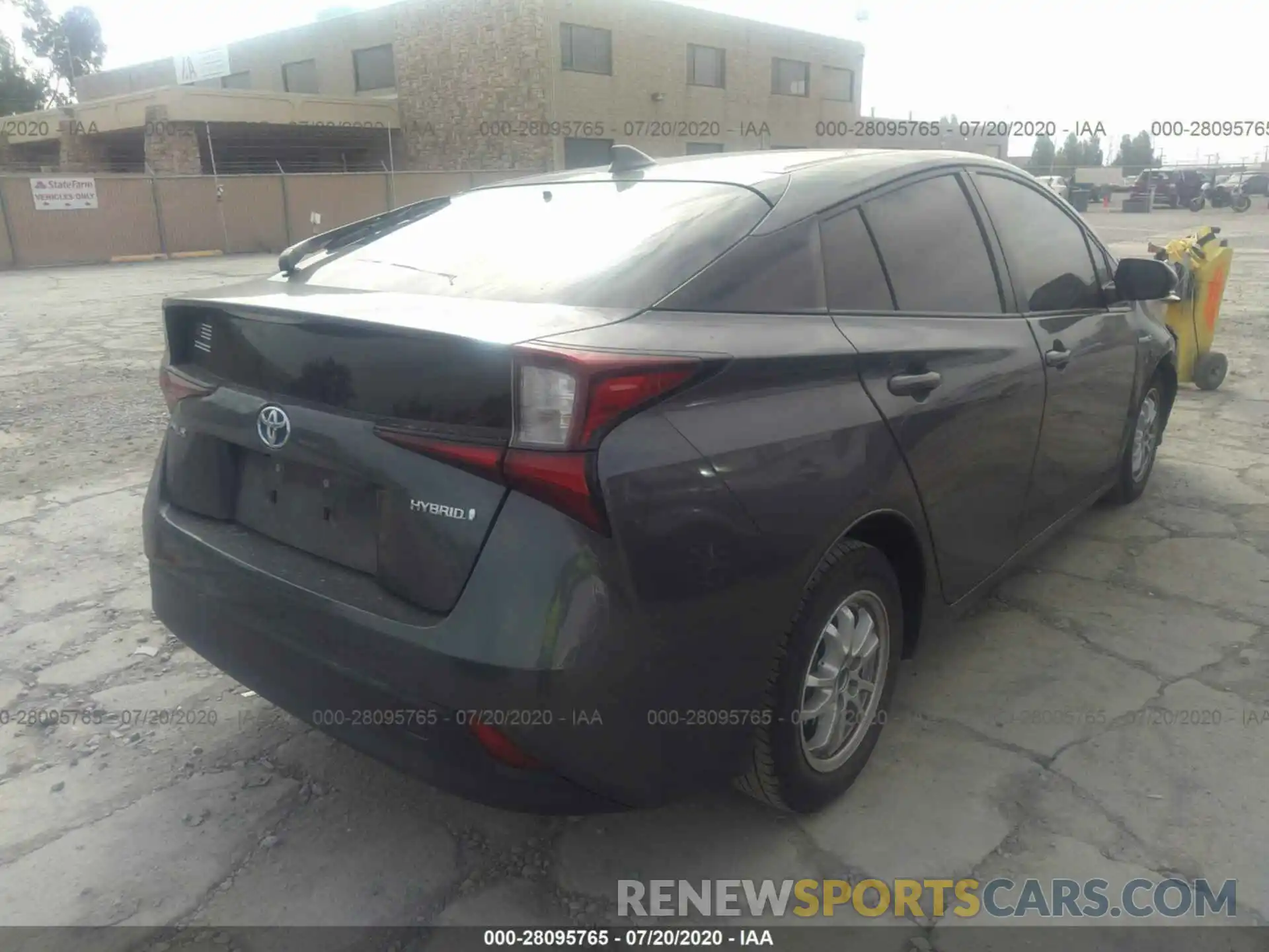 4 Photograph of a damaged car JTDKARFU3K3099256 TOYOTA PRIUS 2019