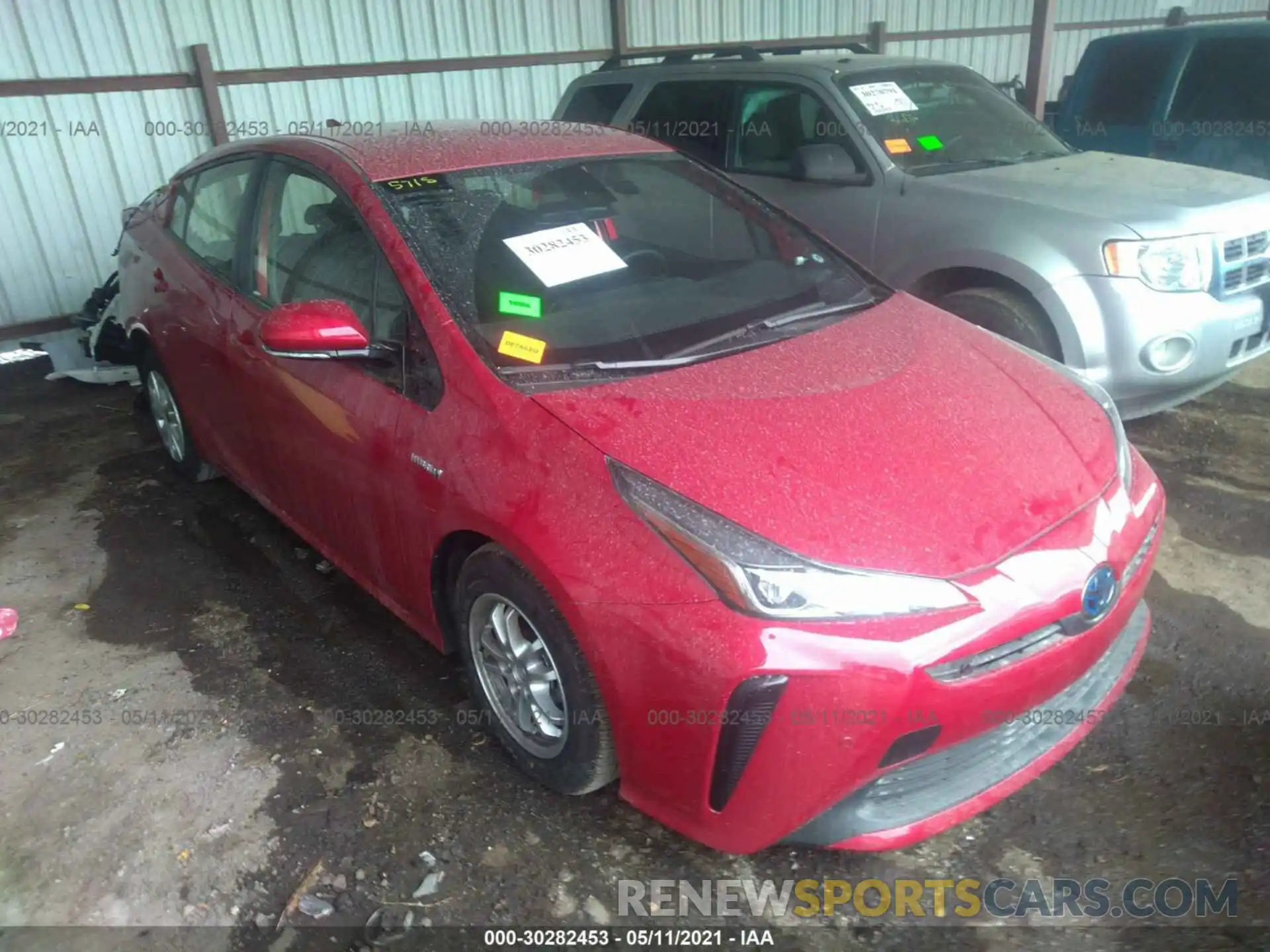 1 Photograph of a damaged car JTDKARFU3K3101278 TOYOTA PRIUS 2019