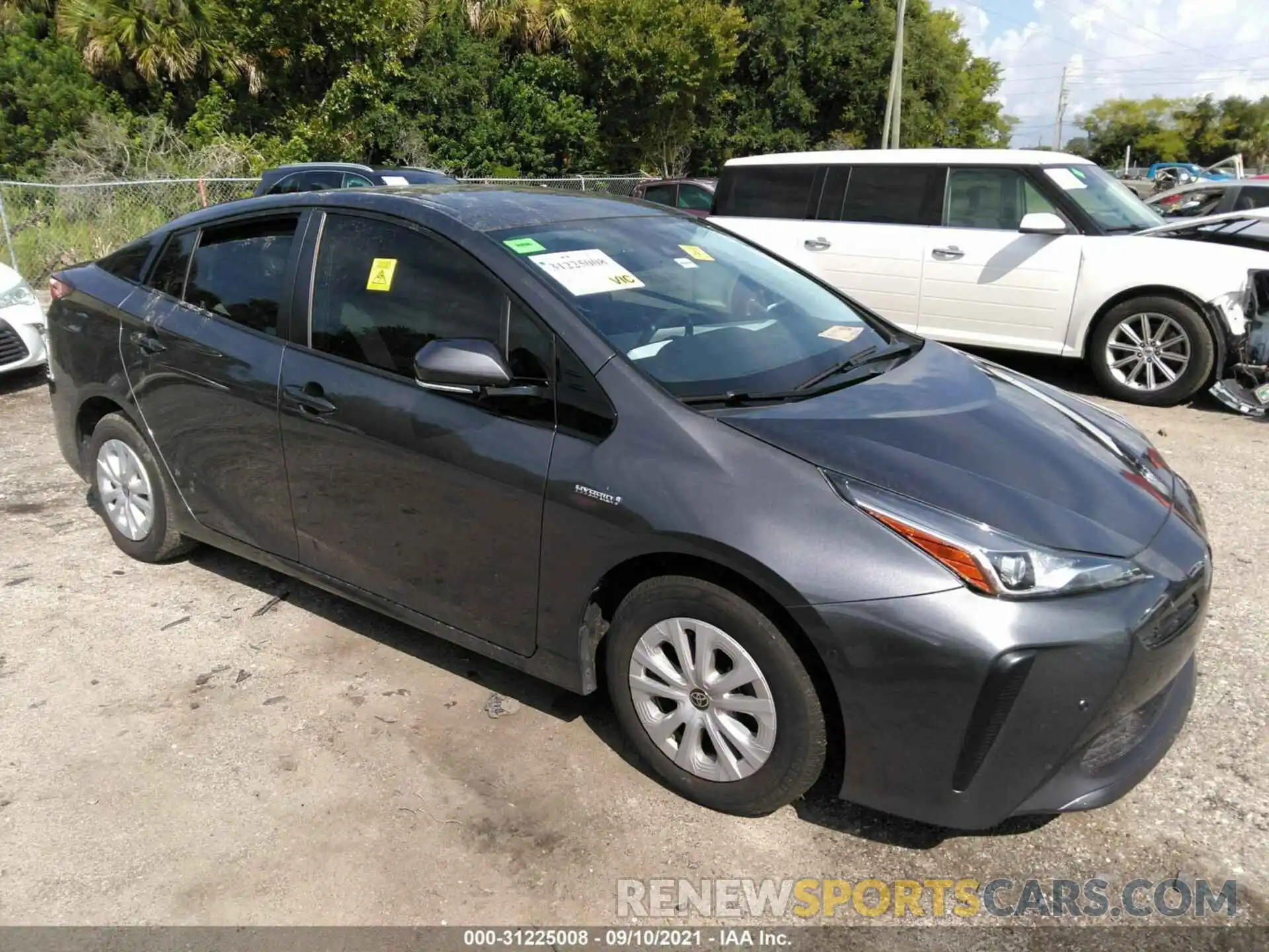 1 Photograph of a damaged car JTDKARFU3K3101765 TOYOTA PRIUS 2019