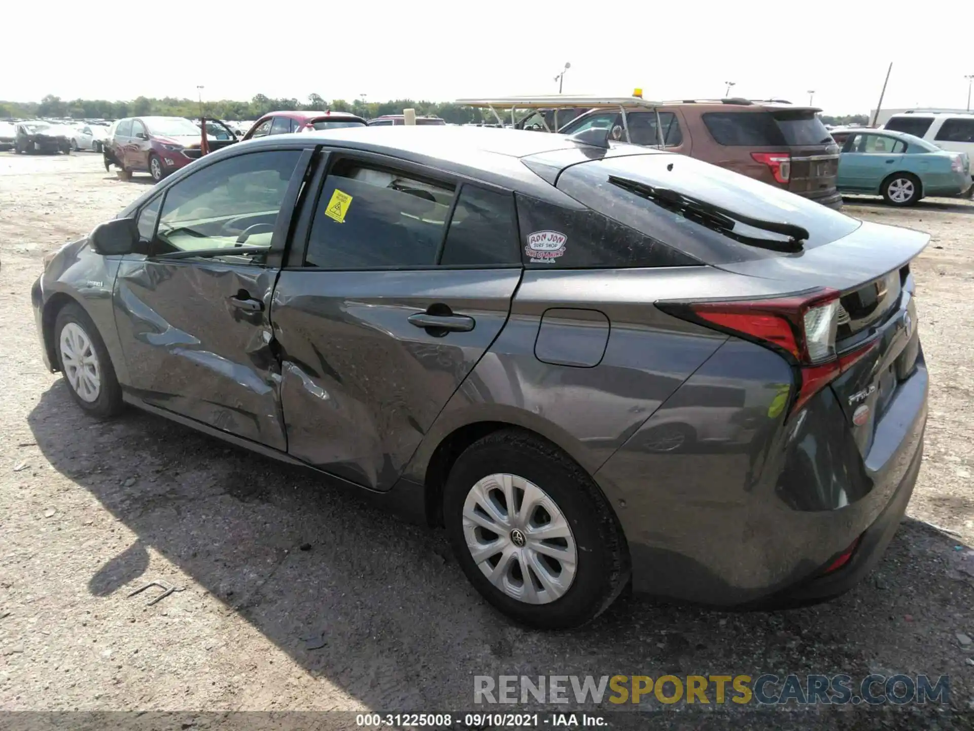 3 Photograph of a damaged car JTDKARFU3K3101765 TOYOTA PRIUS 2019