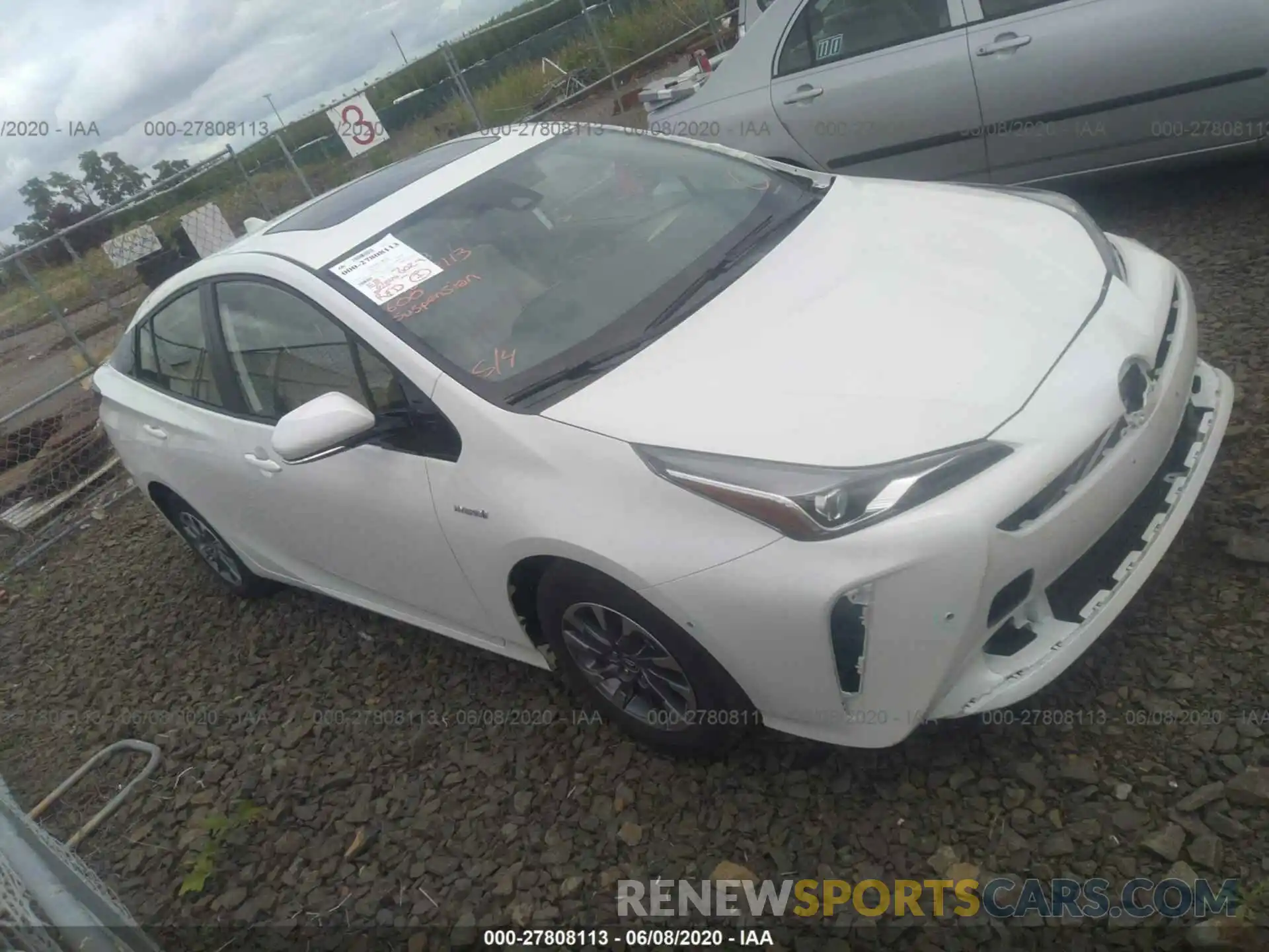 1 Photograph of a damaged car JTDKARFU3K3102057 TOYOTA PRIUS 2019