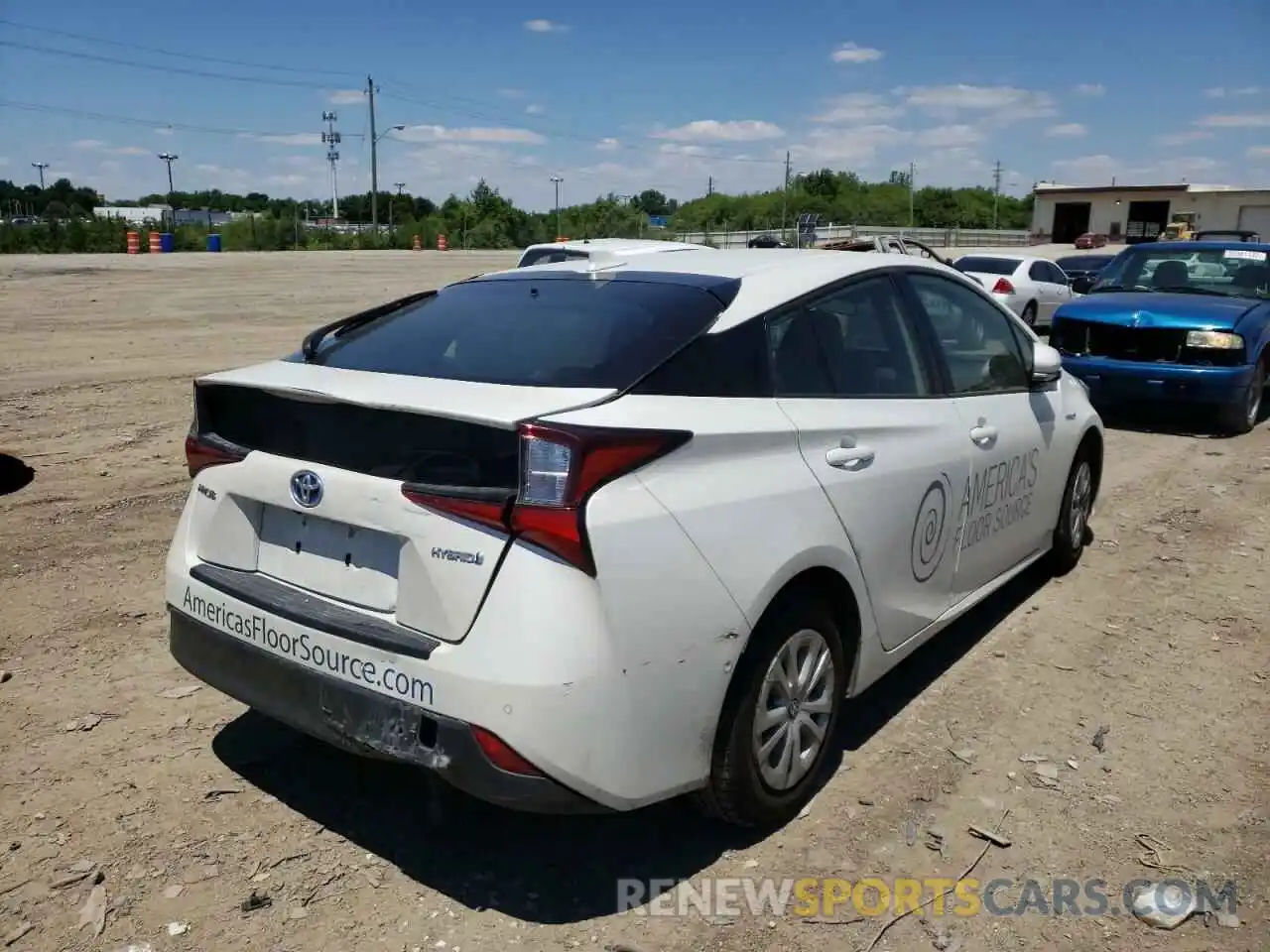 4 Фотография поврежденного автомобиля JTDKARFU3K3102124 TOYOTA PRIUS 2019