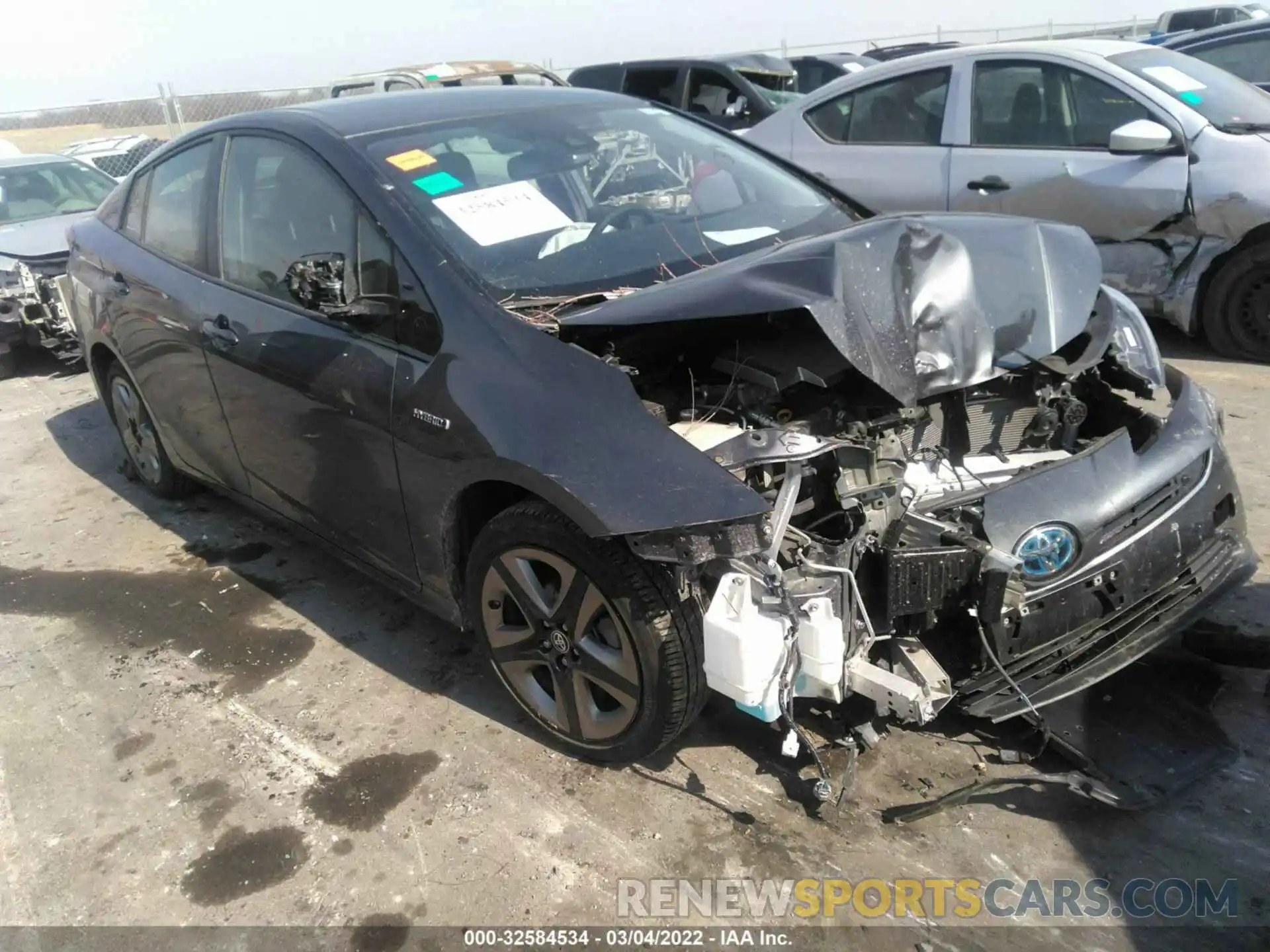 1 Photograph of a damaged car JTDKARFU3K3102608 TOYOTA PRIUS 2019