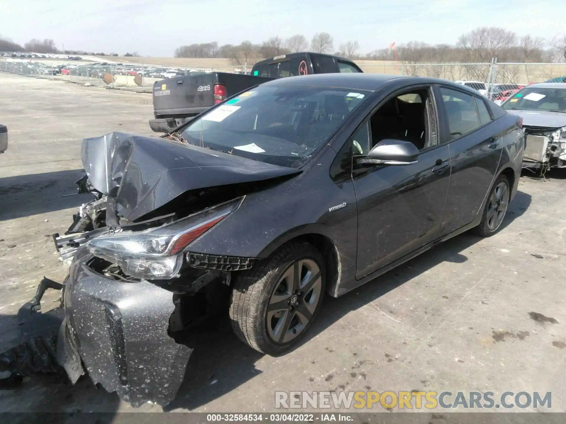 2 Photograph of a damaged car JTDKARFU3K3102608 TOYOTA PRIUS 2019