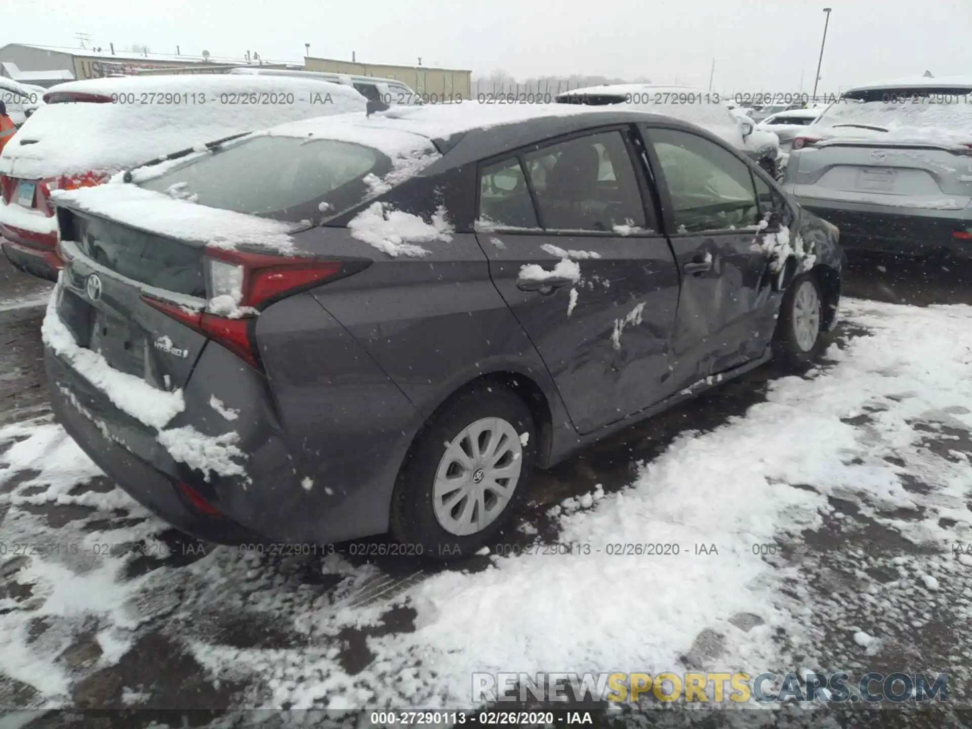 4 Photograph of a damaged car JTDKARFU4K3070428 TOYOTA PRIUS 2019