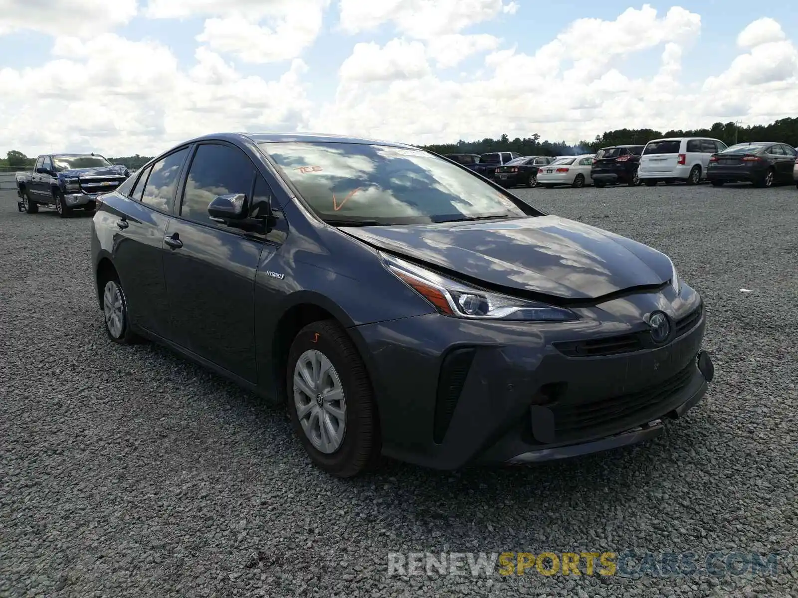 1 Photograph of a damaged car JTDKARFU4K3071319 TOYOTA PRIUS 2019