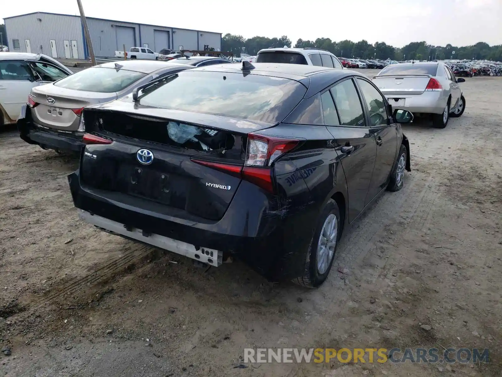 4 Photograph of a damaged car JTDKARFU4K3073085 TOYOTA PRIUS 2019