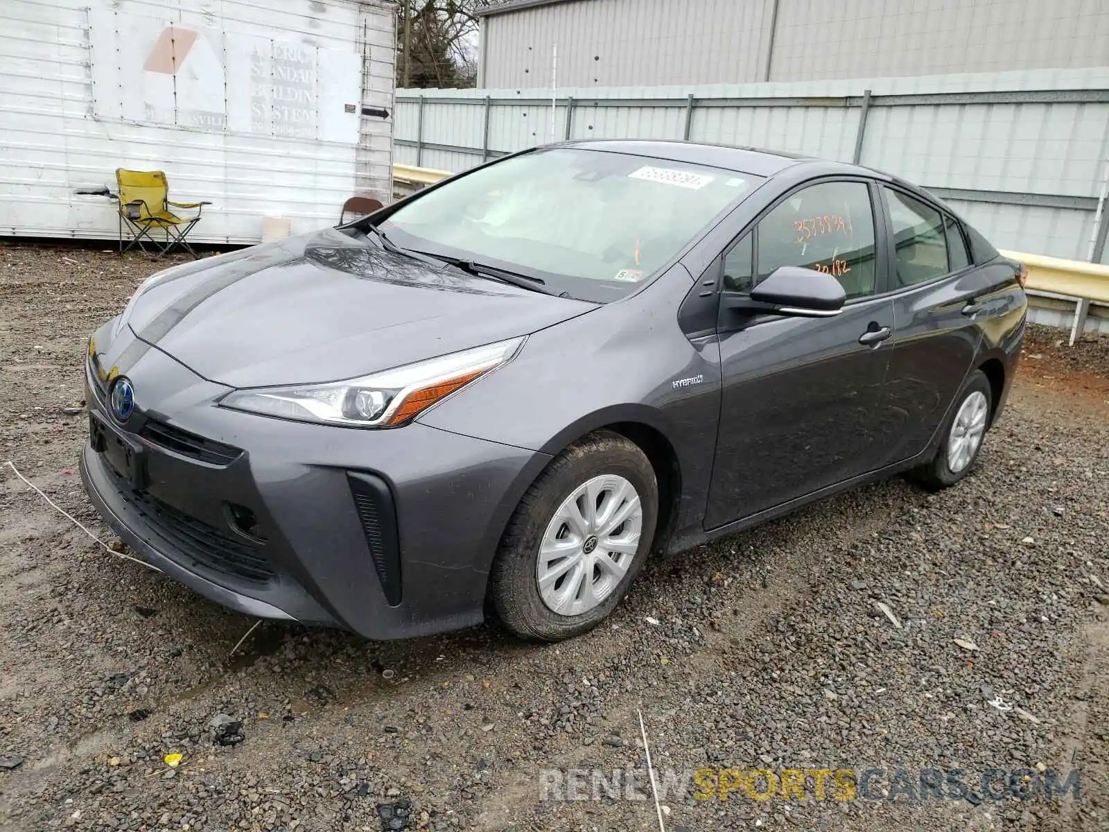 2 Photograph of a damaged car JTDKARFU4K3076665 TOYOTA PRIUS 2019