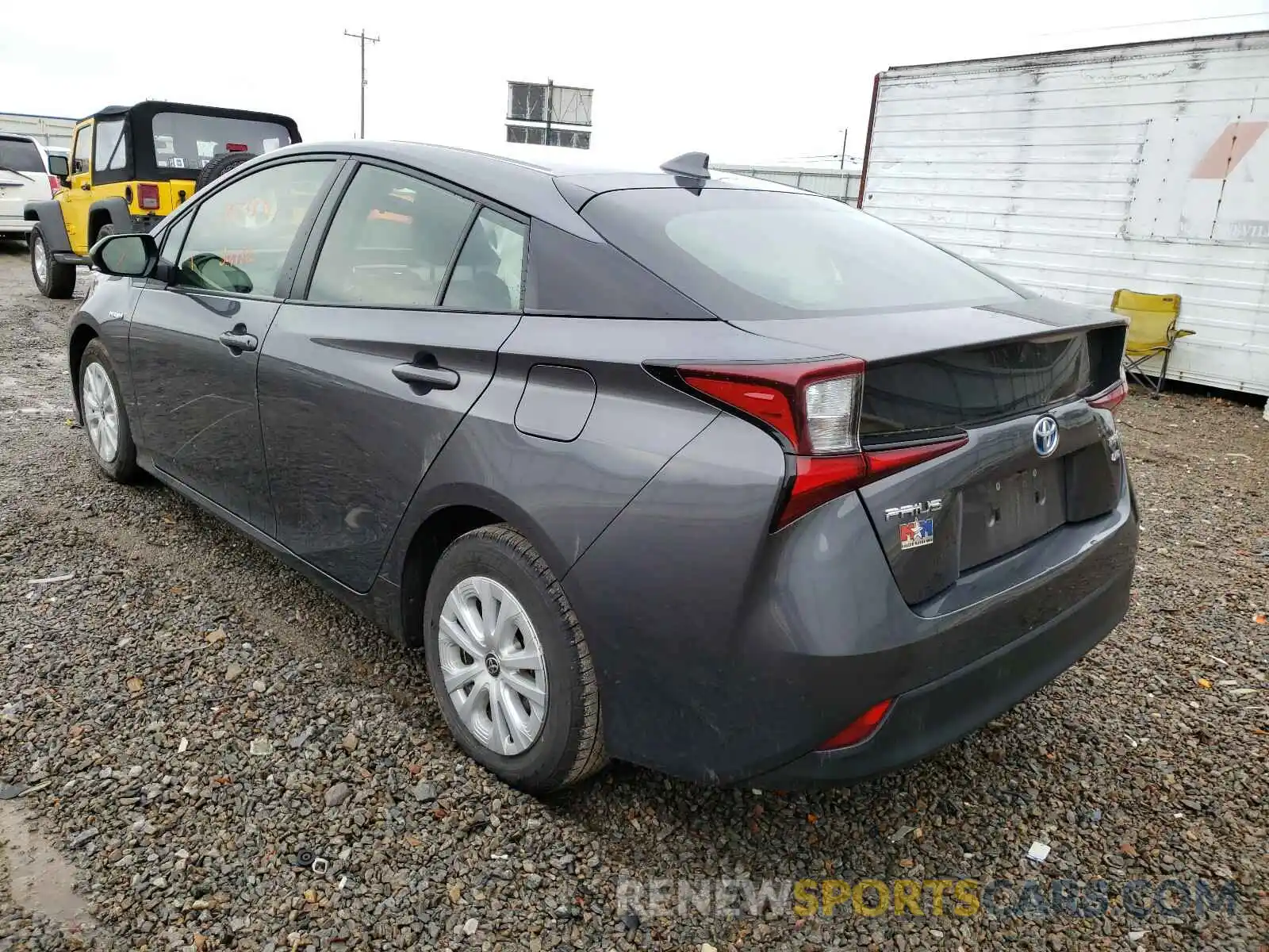 3 Фотография поврежденного автомобиля JTDKARFU4K3076665 TOYOTA PRIUS 2019