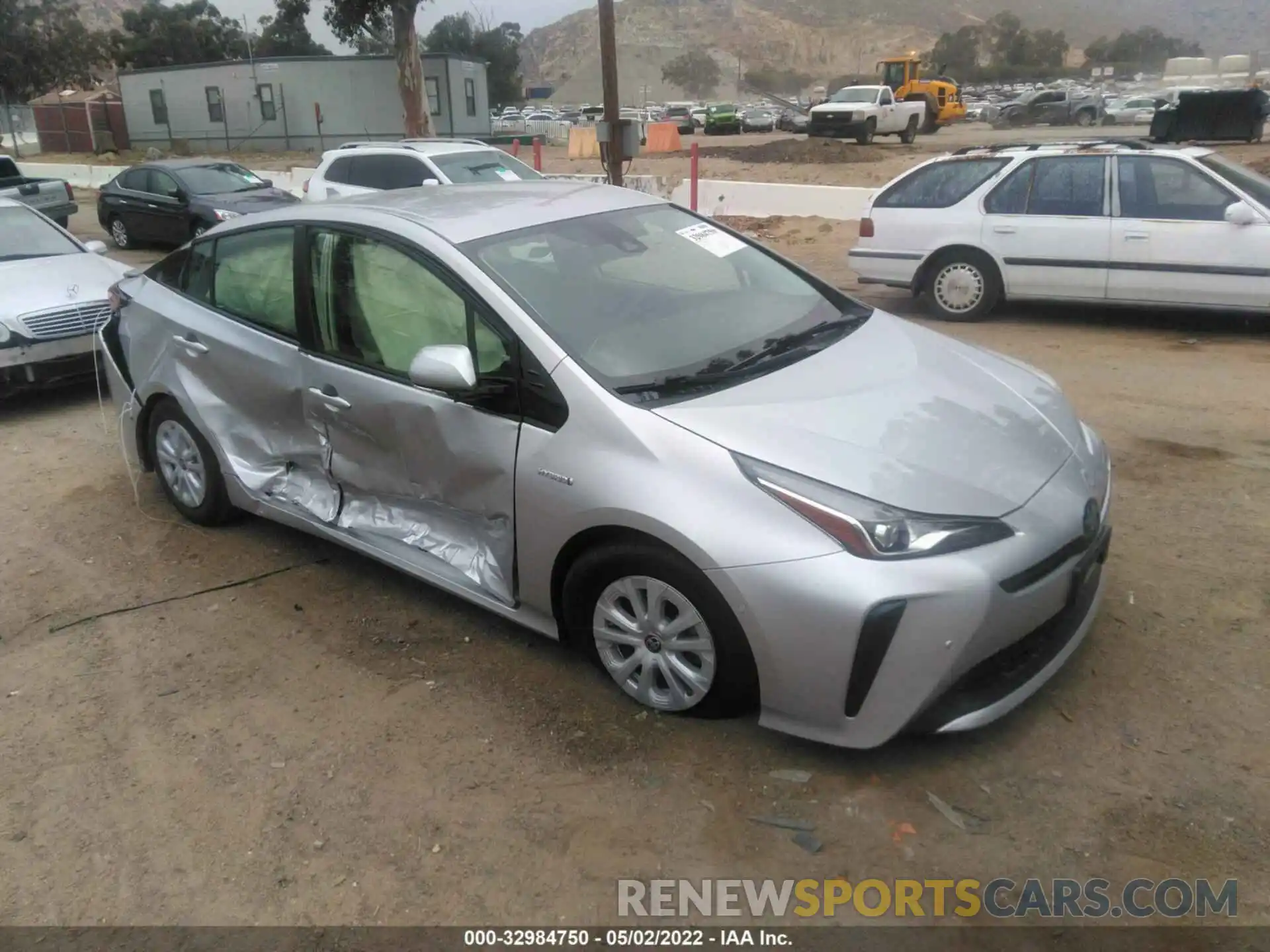 1 Photograph of a damaged car JTDKARFU4K3076780 TOYOTA PRIUS 2019